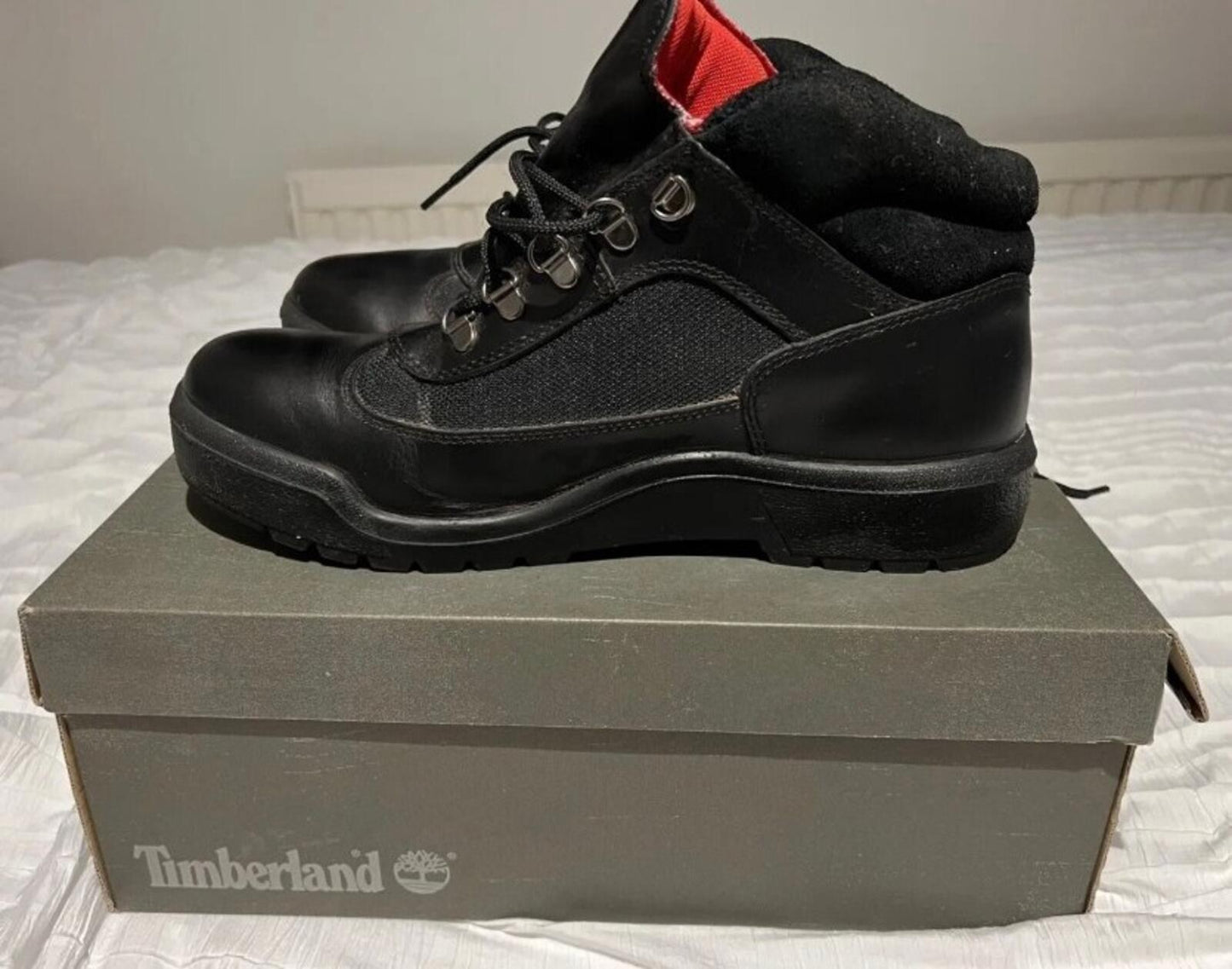 FW14 Supreme x Timberland Field Boots Black Size UK 10 US 10.5 EU 44.5