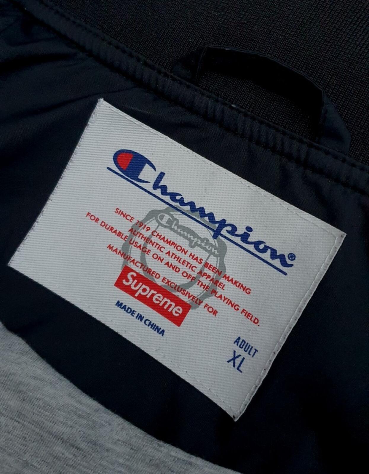 SS14 Supreme x Champion Warm Up Jacket Black Size XL