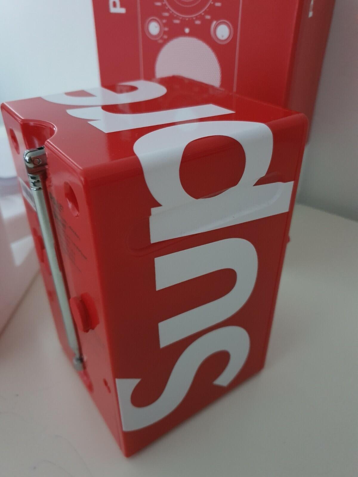SS18 Supreme x Tivoli audio PAT Bluetooth radio portable red speaker RRP £288
