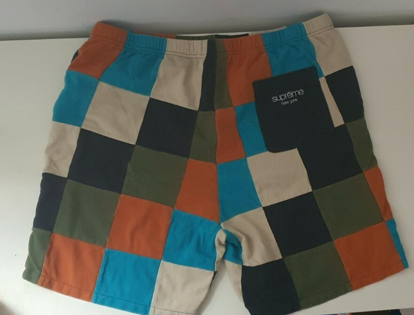 FW18 Supreme Patchwork Pique Short Size S