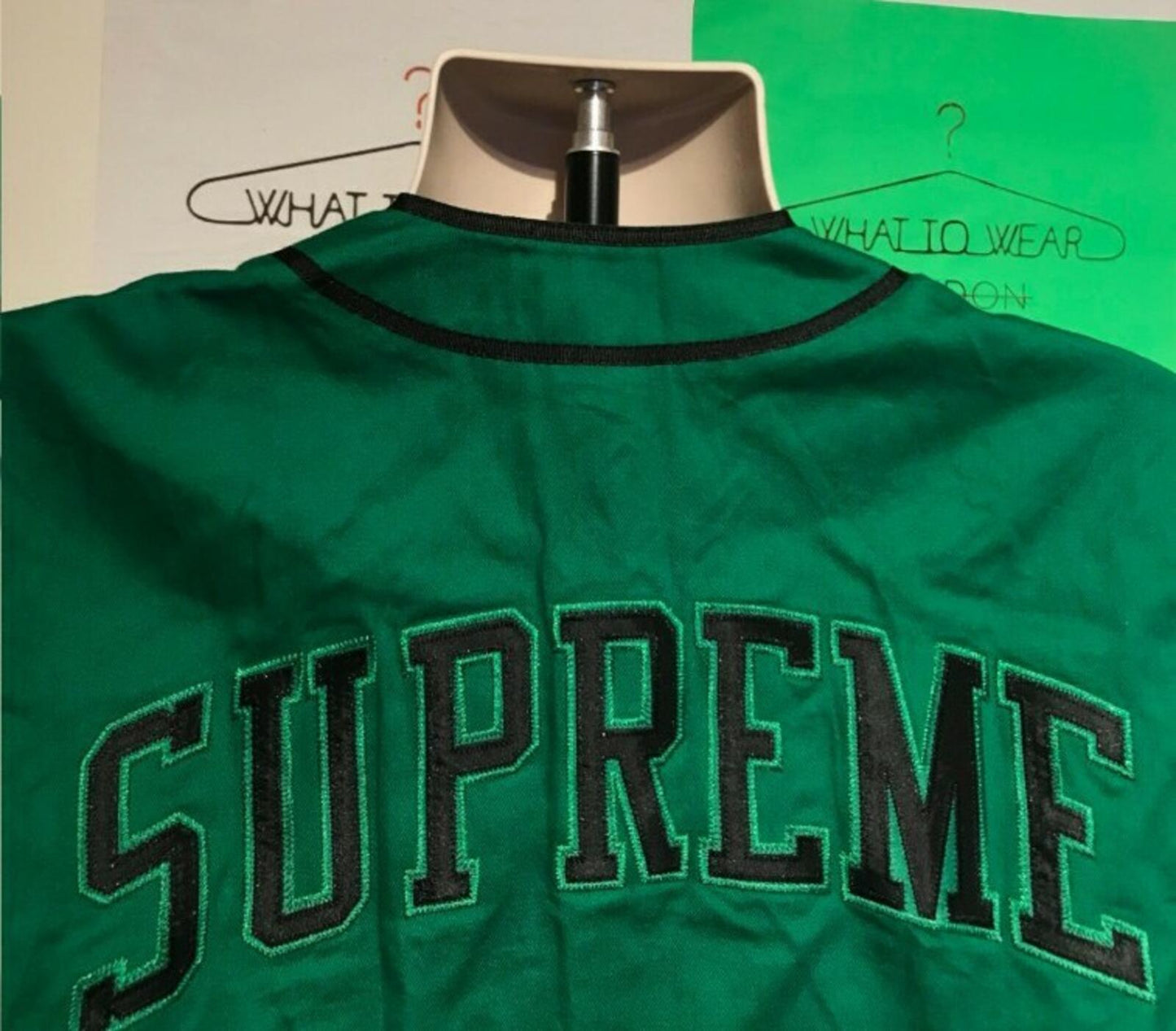FW13 Supreme Chenille S Logo Jersey Green Size S