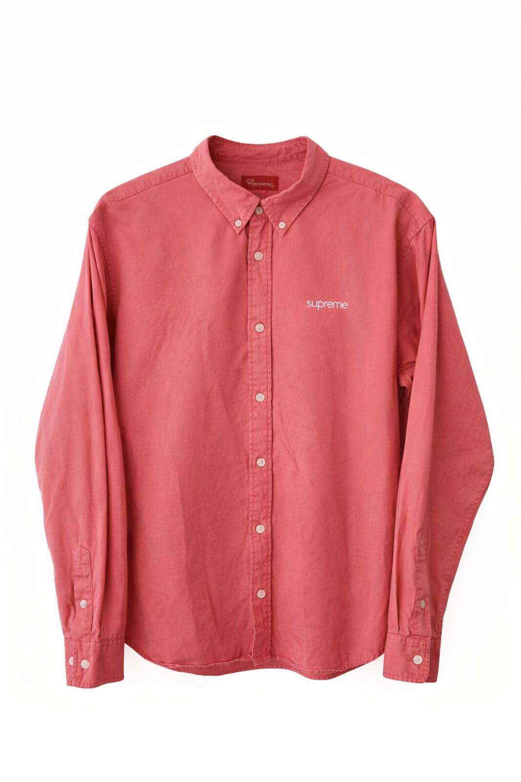 SS18 Supreme Washed Twill Shirt Coral Größe L