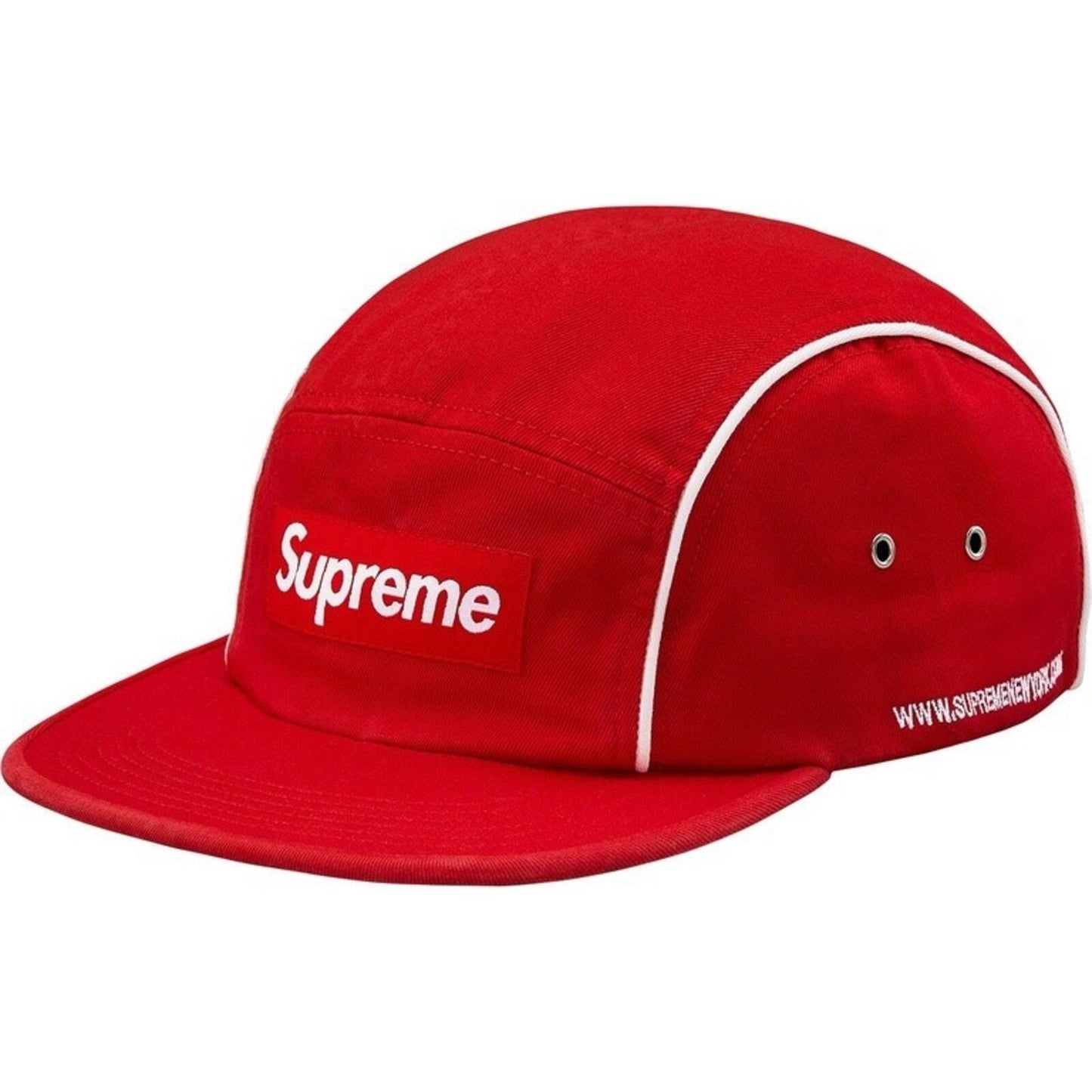 FW18 Supreme Piping Camp Cap Red