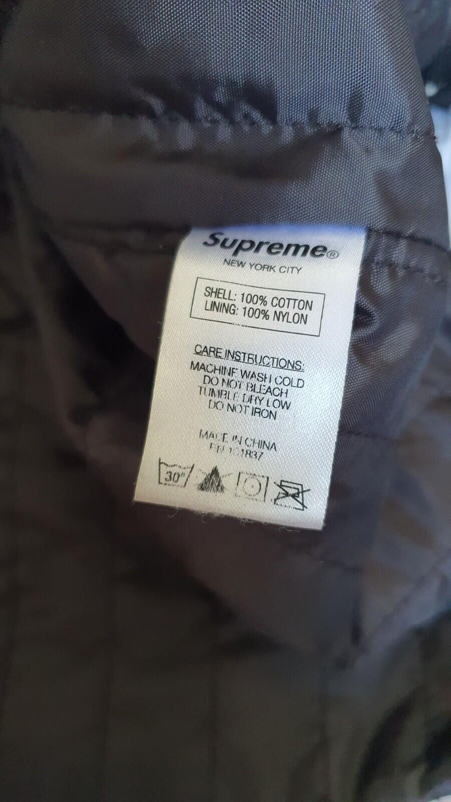 FW13 Supreme Corduroy Polka Dot Gestepptes Hemd Schwarz Größe M