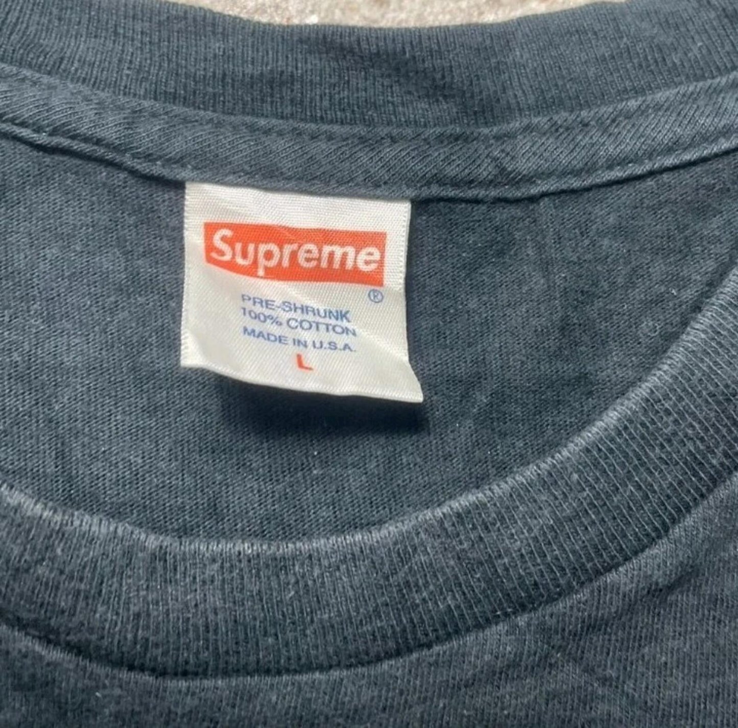 FW13 Supreme Bruce Lee Mantra Tee Black Size L