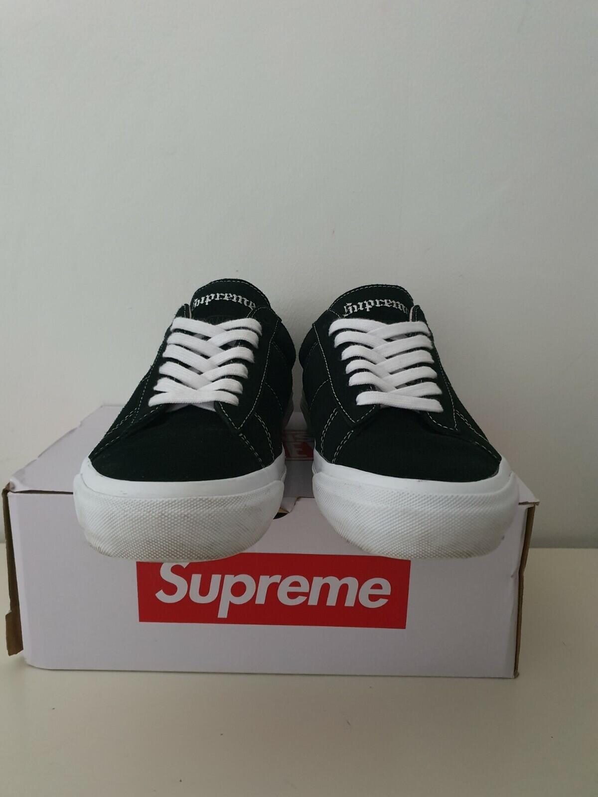 SS18 Supreme x Vans Sid Pro Turnschuhe Wildleder Schwarz