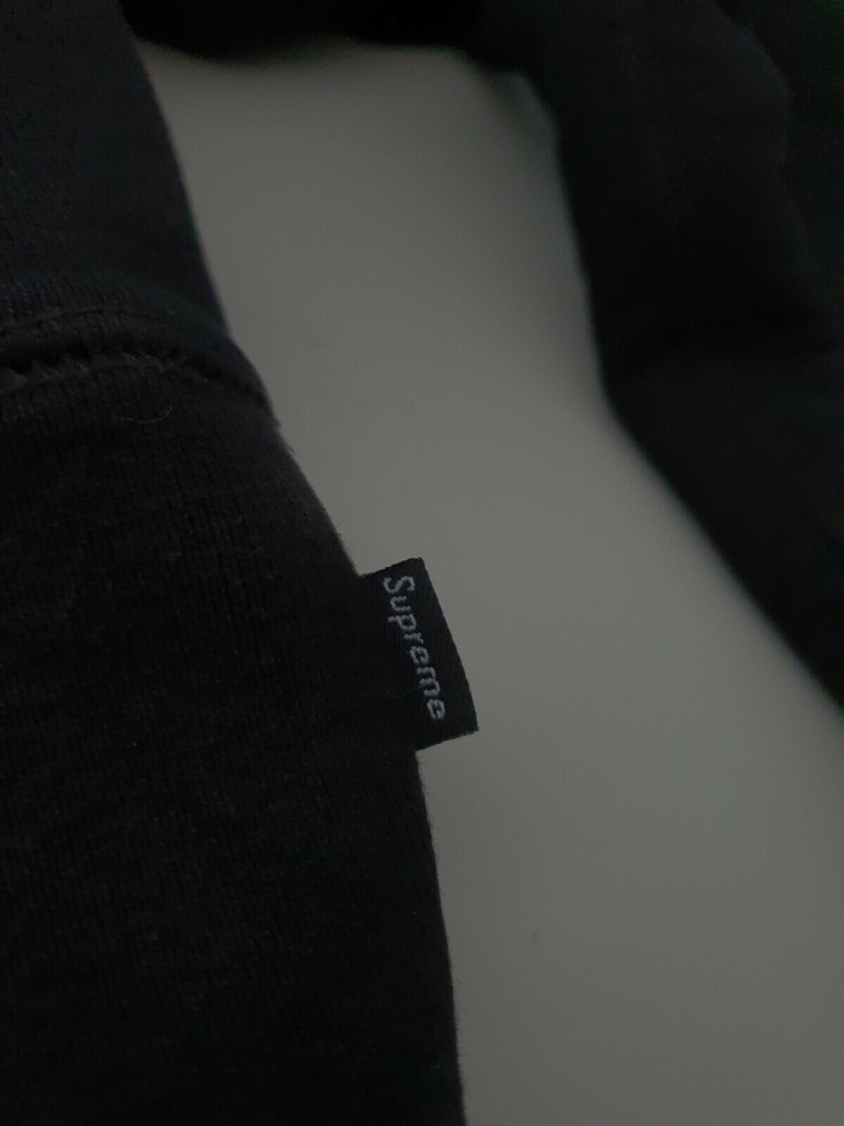 FW16 Supreme Embroidered Outline Hooded Sweatshirt Black hoodie M medium