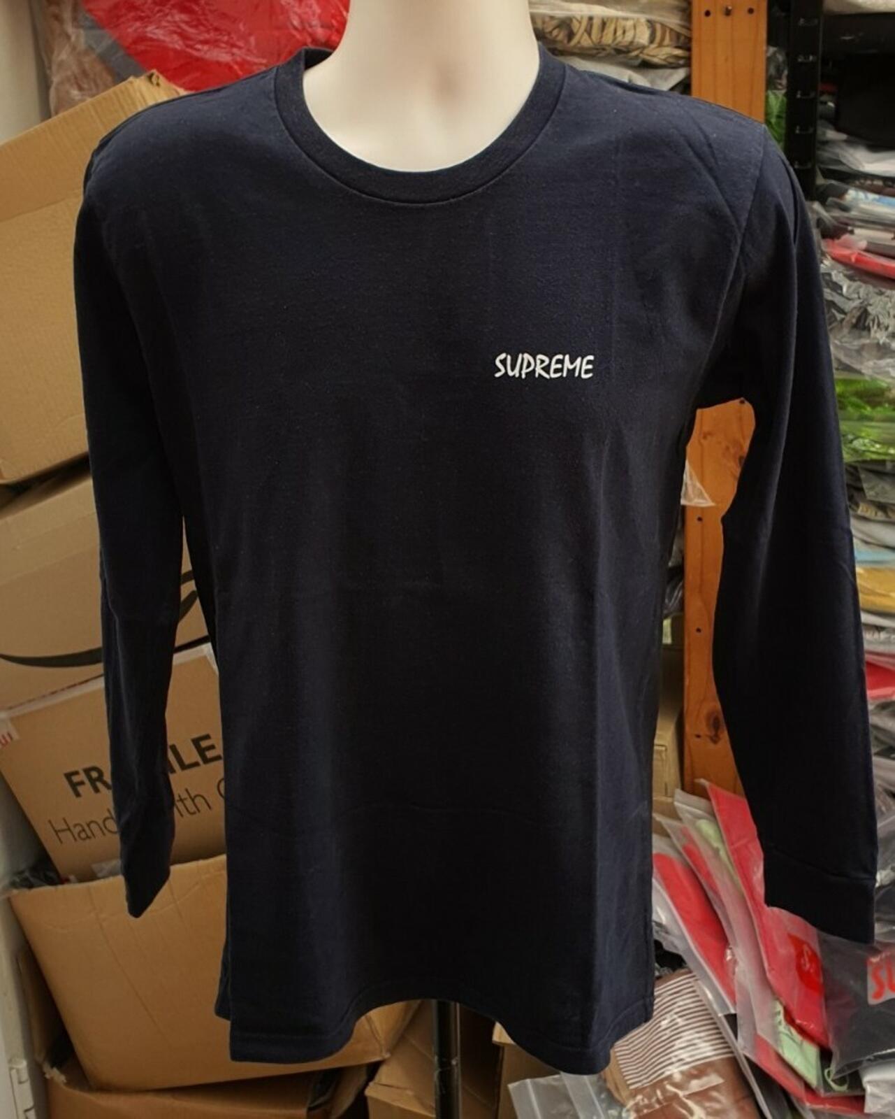 FW14 Supreme Stalion navy Long sleeve L/S Tee size medium M