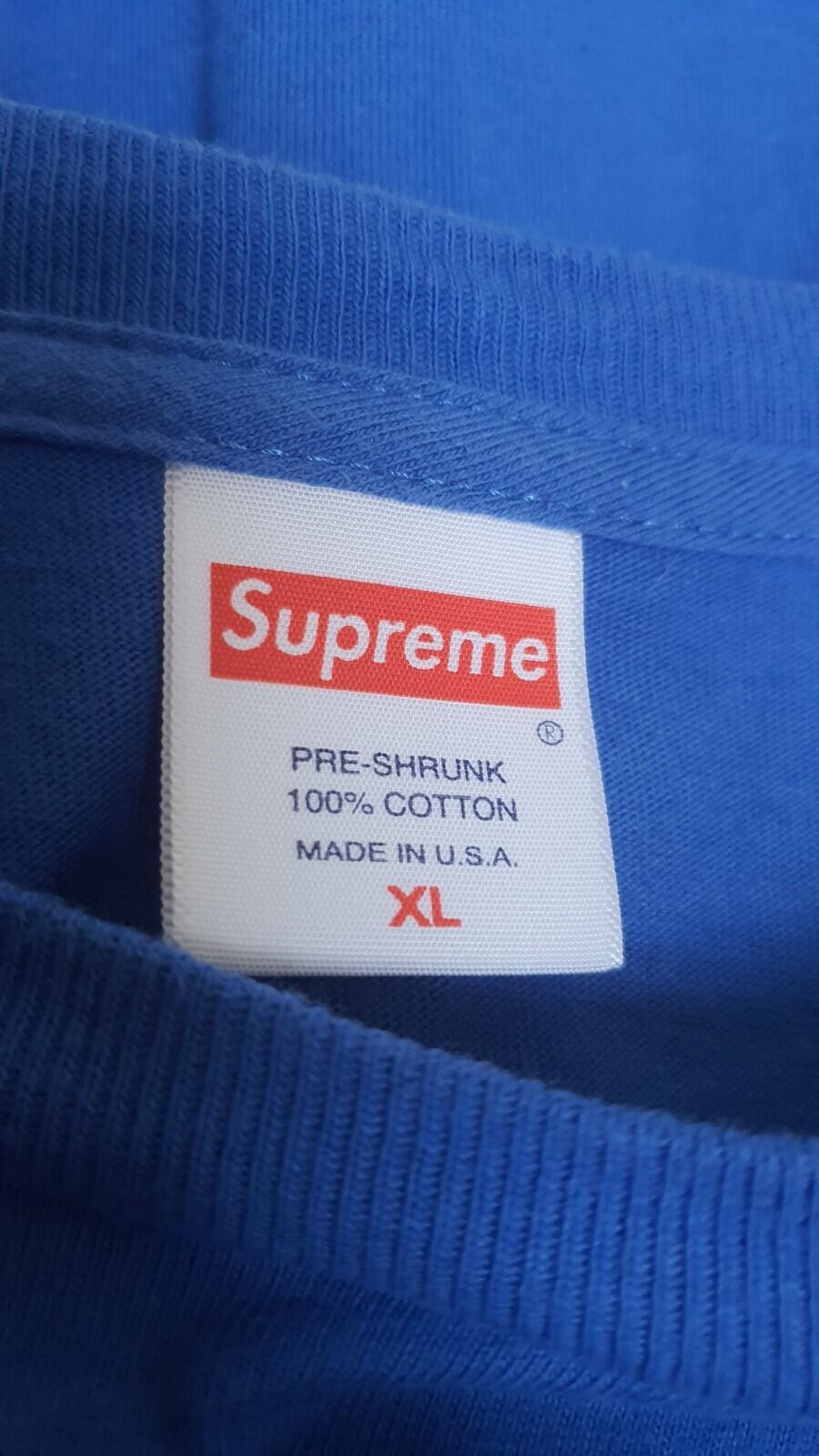 SS18 Supreme Mona Lisa tee royal T-shirt size XL blue