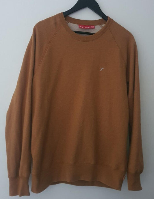 Supreme Vintage Crewneck Senfbraunes Sweatshirt Größe M Medium Pullover Baumwolle