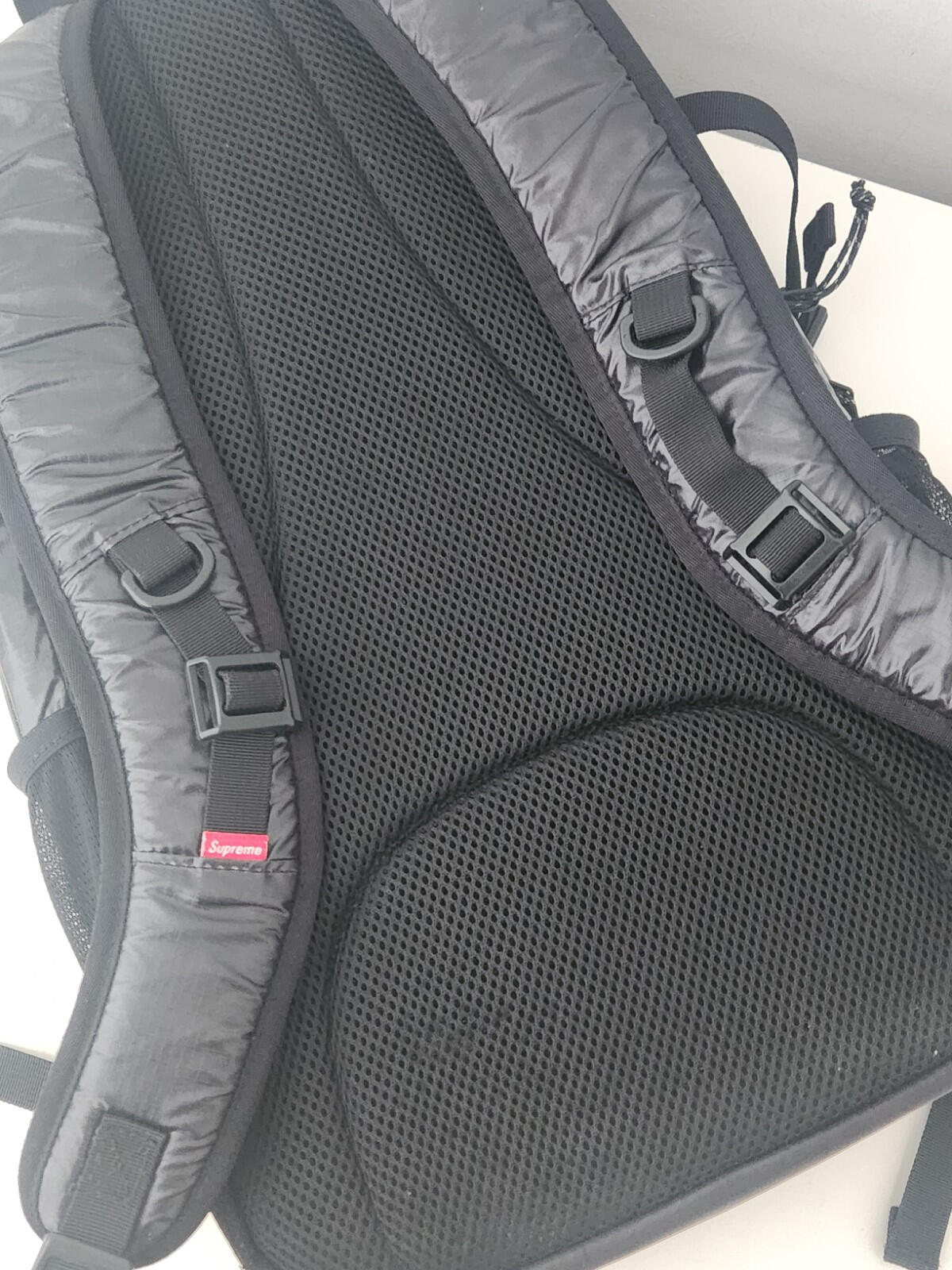 FW17 Supreme black backpack Cordura Fabric box logo Reflective text 20L Bag