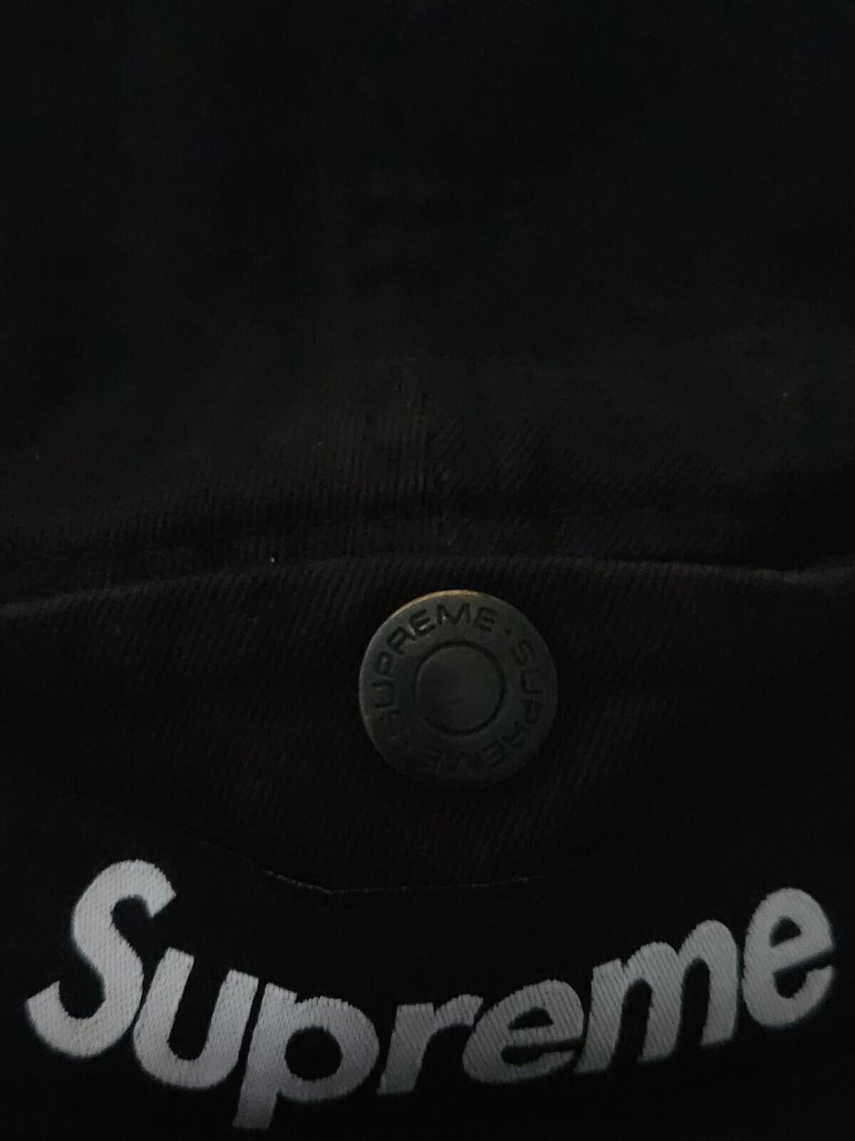 FW18 Supreme Snap Button Pocket Camp Cap black hat box logo