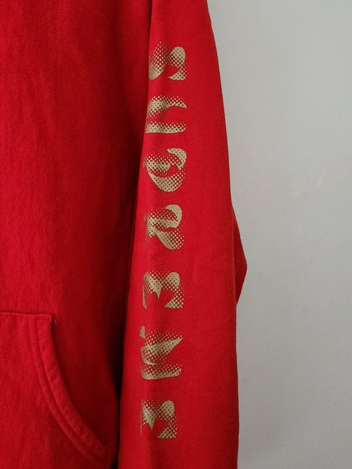 FW18 Supreme Gradient Sleeve hooded sweatshirt size L large red hoodie