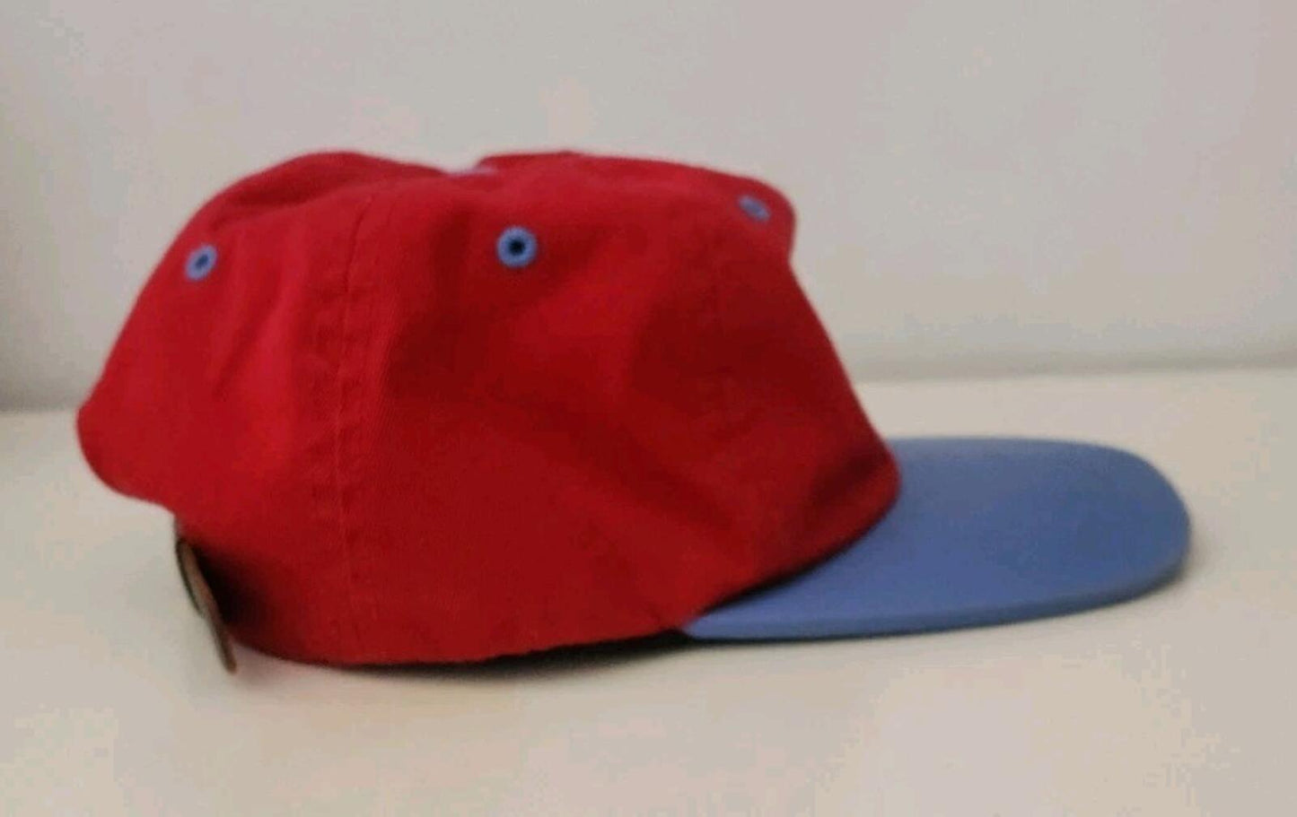 SS16 Supreme 2-Tone Washed S Logo 6-panel Cap Red