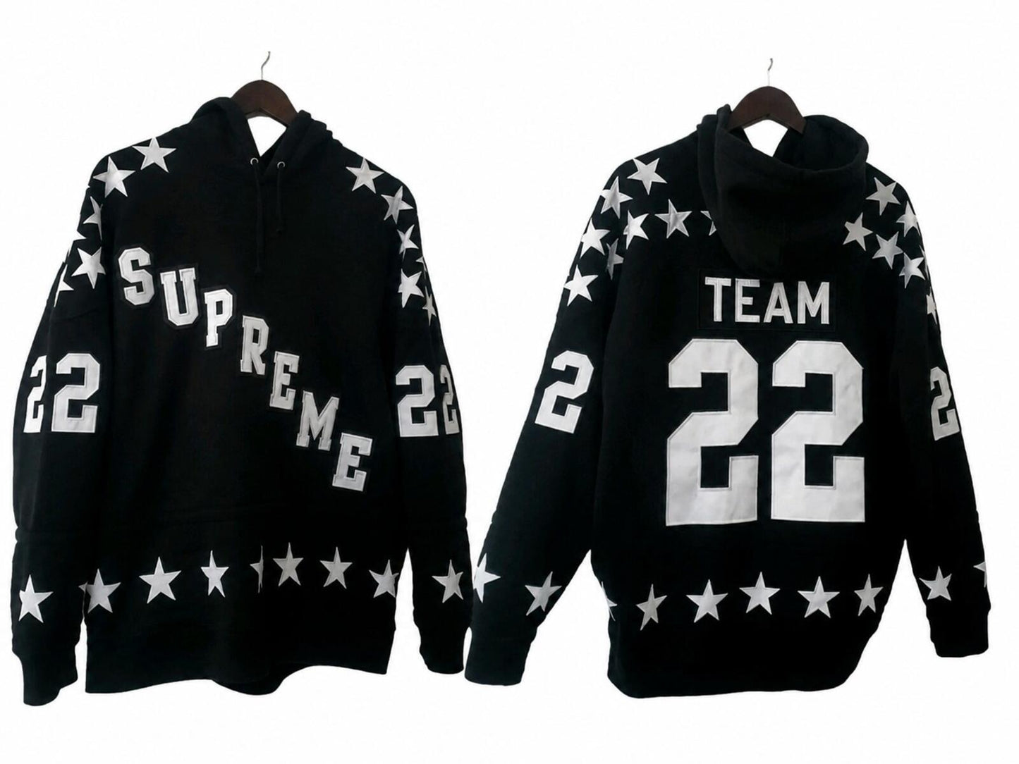 FW22 Supreme Hockey Hooded Sweatshirt Schwarz Größe M