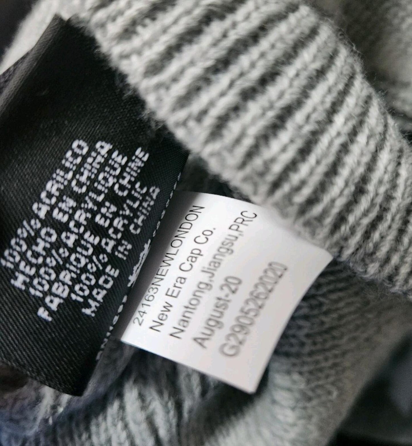 FW20 Supreme New Era Balaclava Heather Grey Jacquard Logo Embroidered