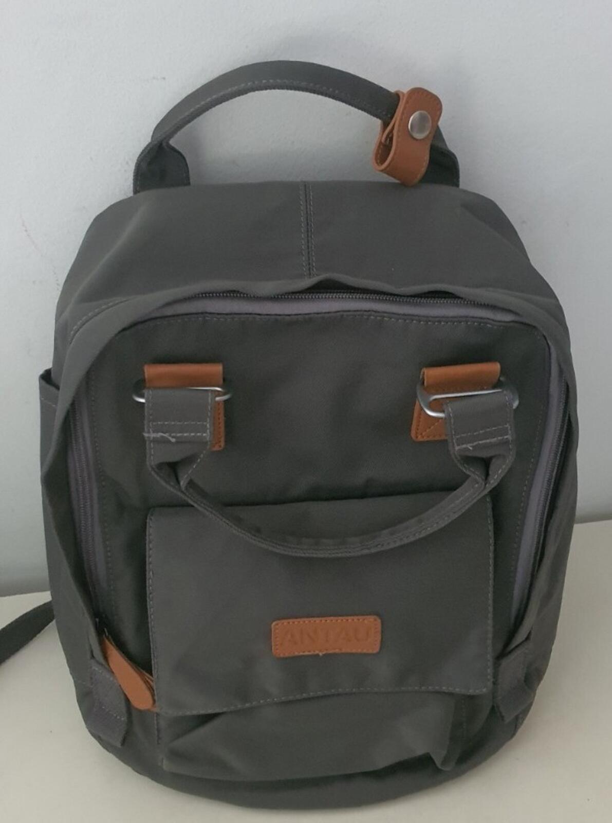 ANTAU Laptop grey Backpack for women girls Stylish College School Waterproof bag