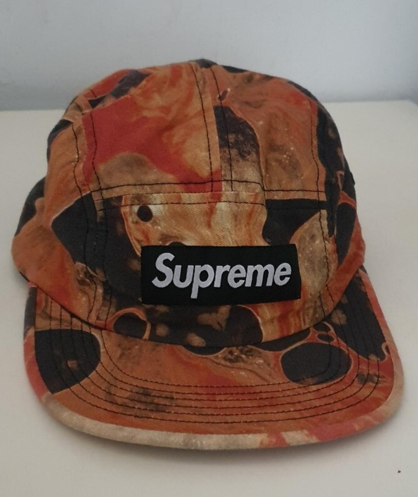 FW17 Supreme Blood and Semen Camp Cap schwarze Hut-Box-Logo