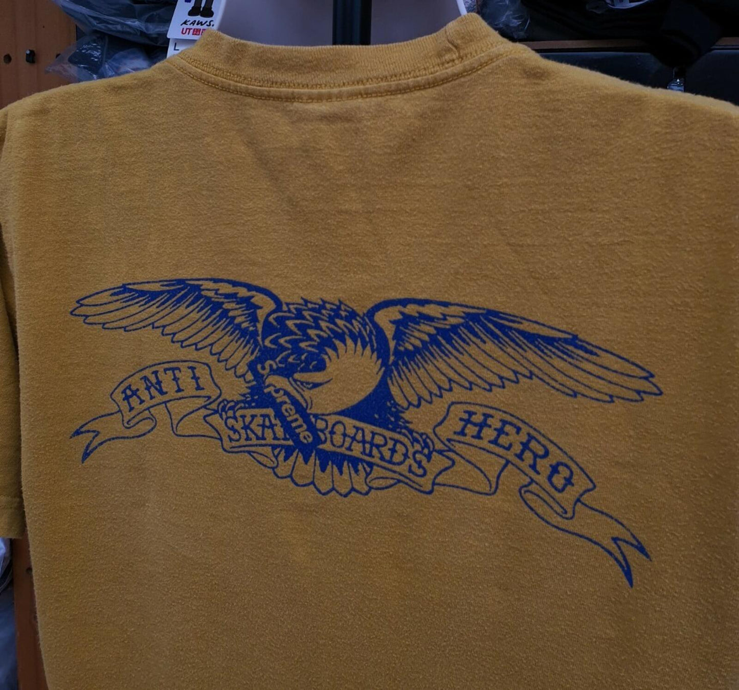 SS16 Supreme x Anti Hero Eagle Pocket Tee Mustard Size M