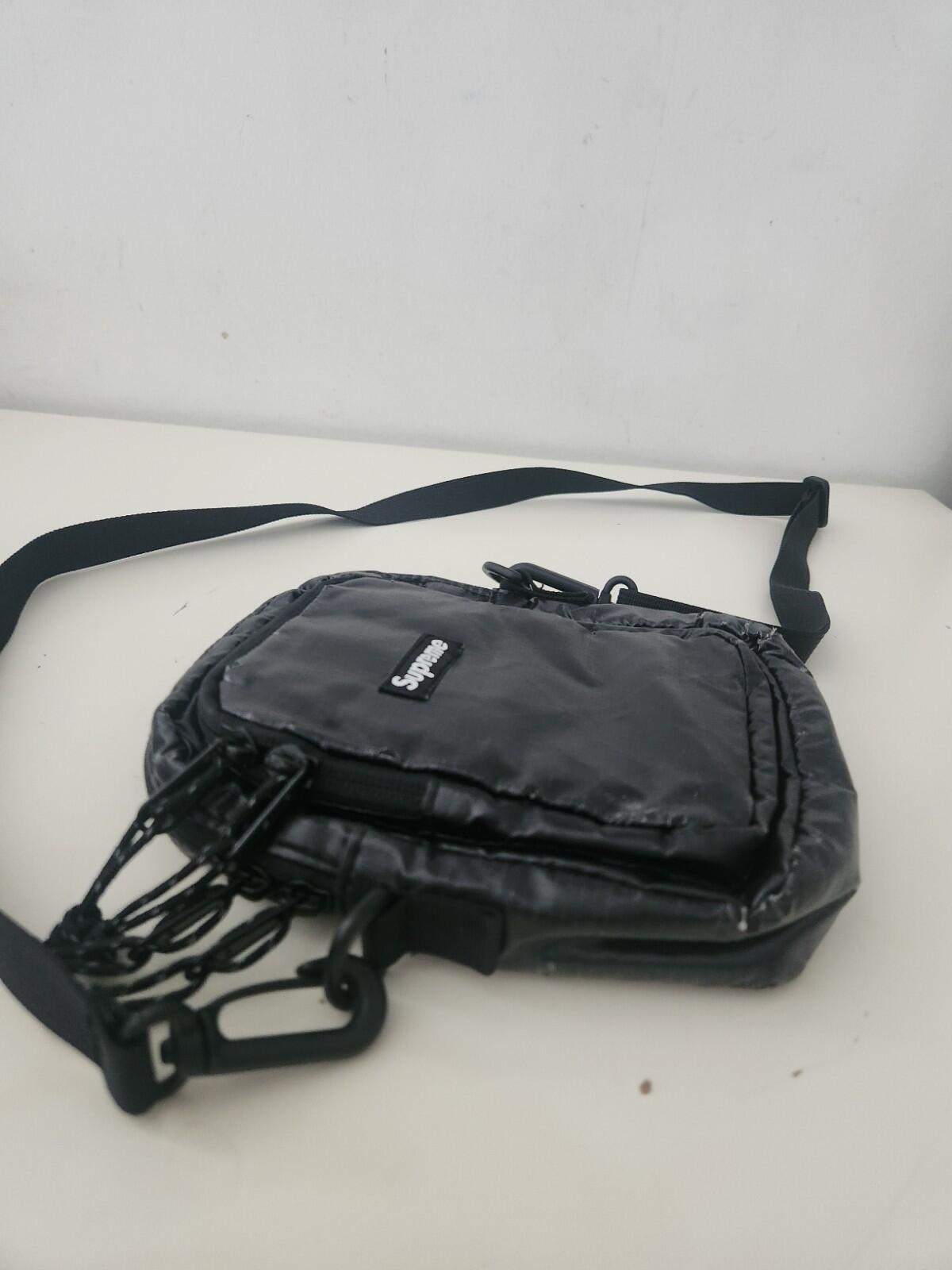 FW17 Supreme shoulder bag black Box Logo Cordura Fabric