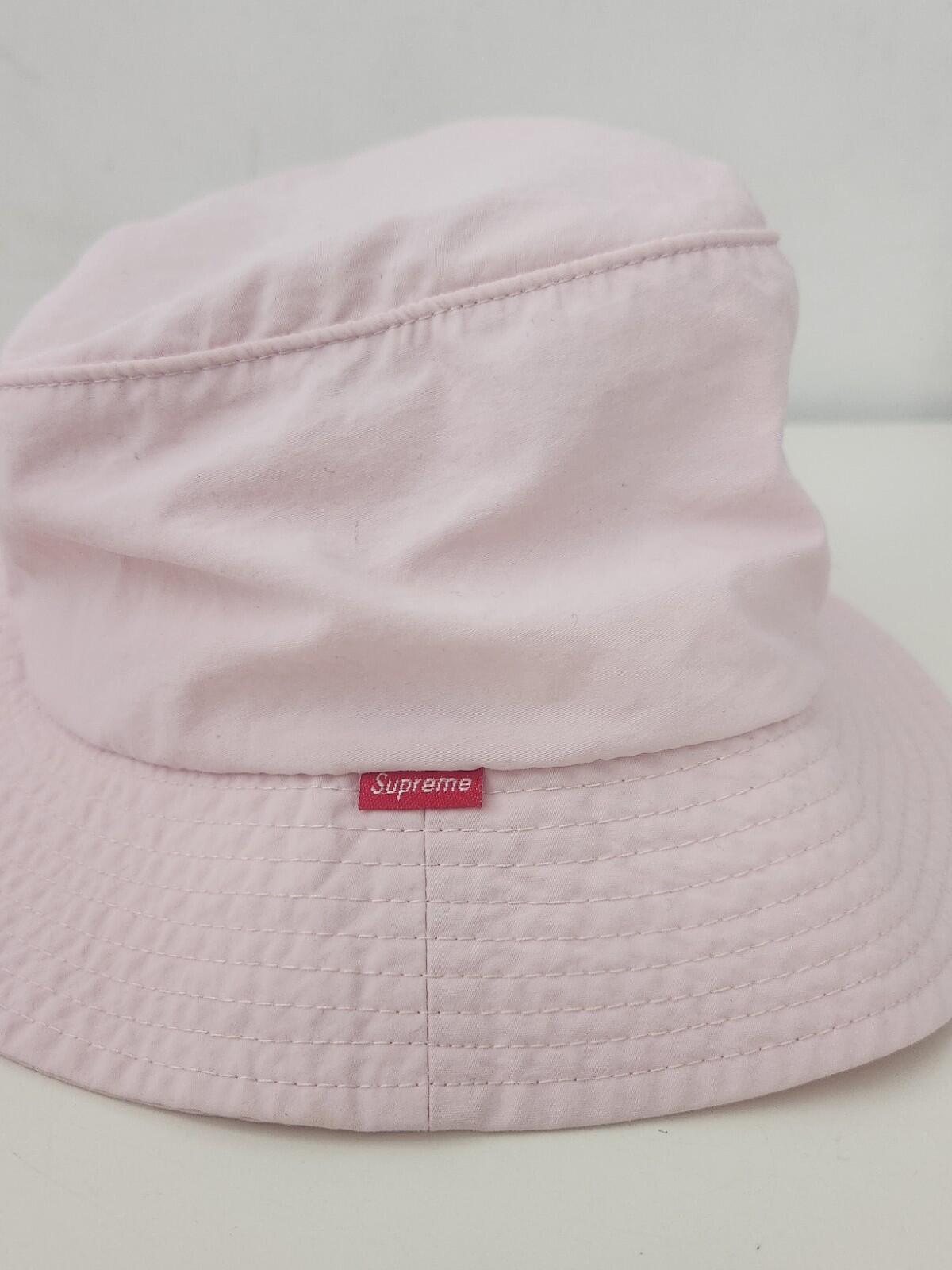 SS16 Supreme Mesh Script Crusher S/M Pink bucket hat small / medium
