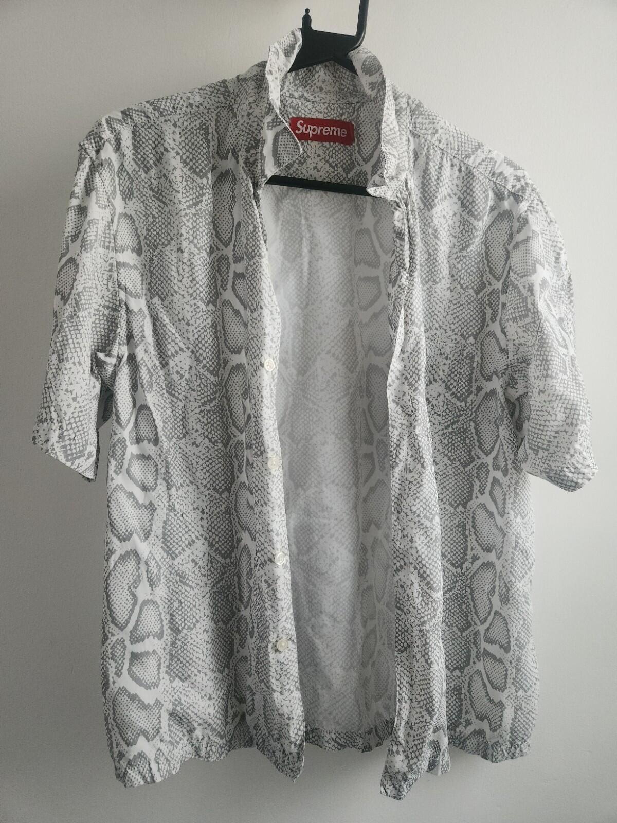 SS24 Supreme Snake S/S shirt S small white button up