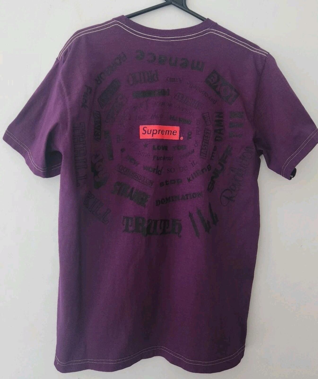 SS21 Supreme Spiral T-Shirt in Lila Größe M Weirdo Dave