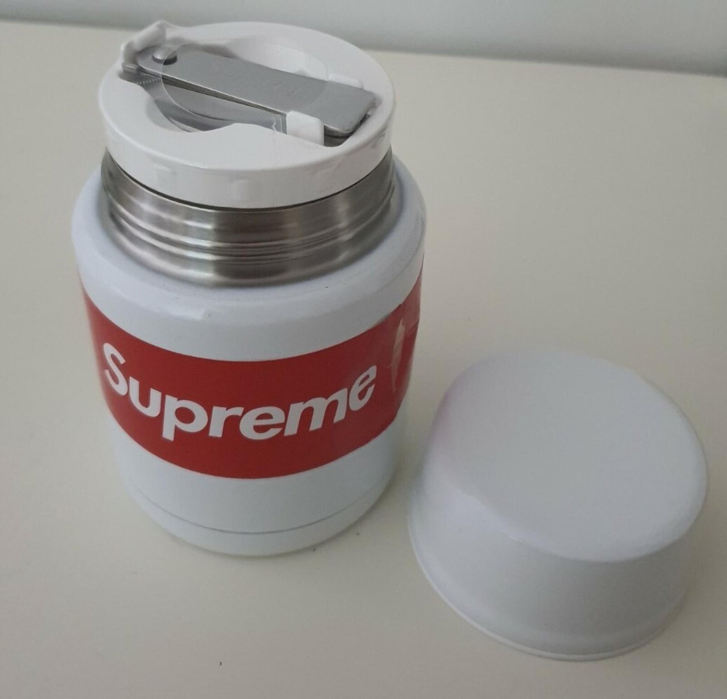 FW18 Supreme Thermos Stainless King Food Jar and Spoon white box logo