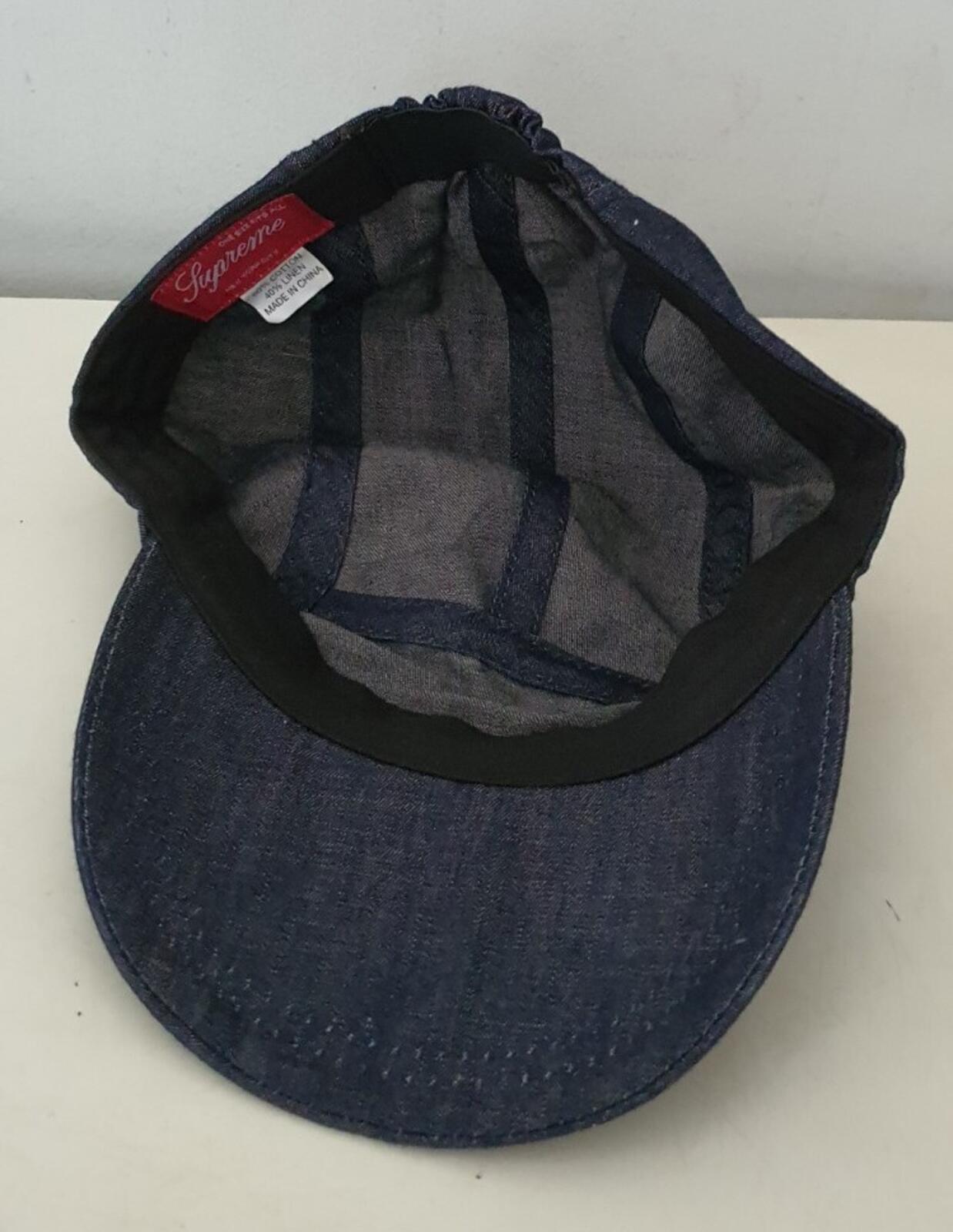 SS11 Supreme Denim Sports Cap Leinen Fitted Hat Vintage 2011 Sehr selten