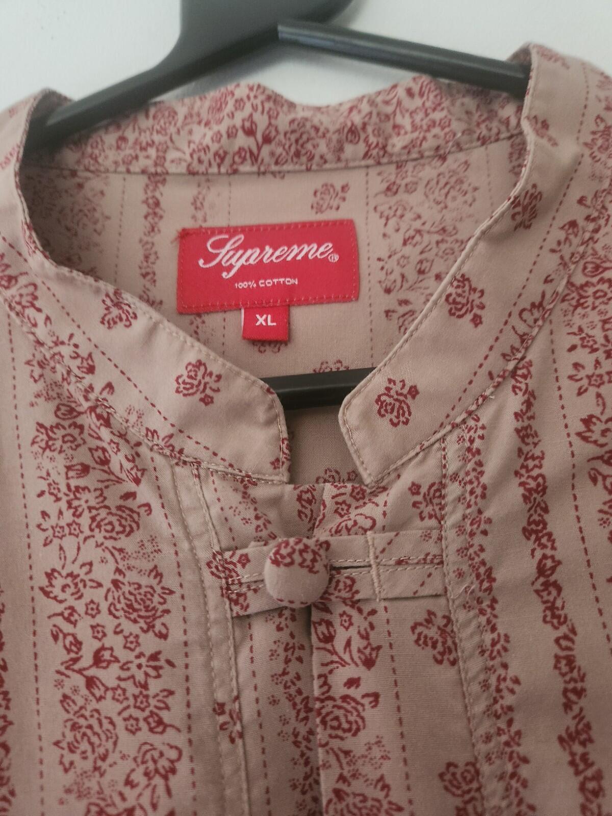 SS16 Supreme Toggle Band Collar LS Shirt size XL Long Sleeve Top Worn 1x