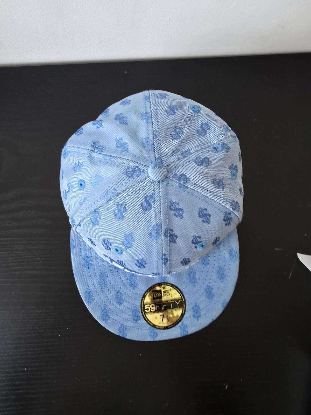 SS18 Supreme Monogram Box Logo New Era Light Blue Size 7 1/2 $ Dollar