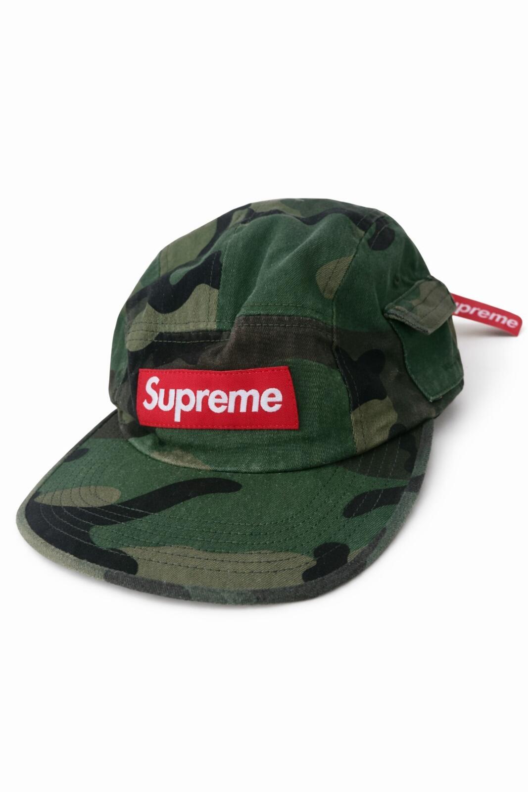 FW16 Supreme Side Pocket Camp Cap Camo Woodland