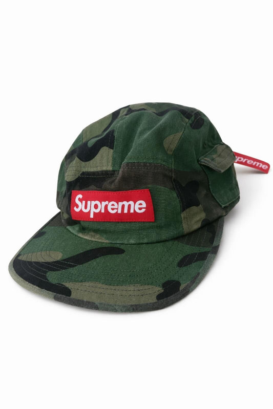 FW16 Supreme Side Pocket Camp Cap Camo Woodland