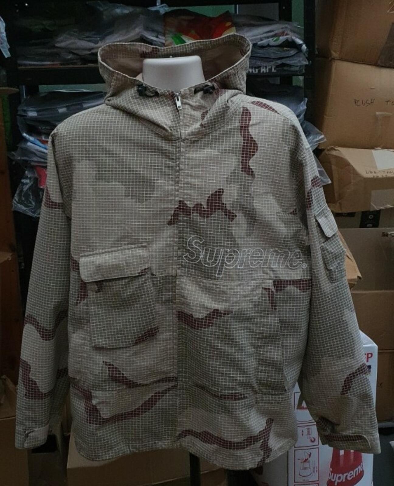 SS20 Supreme Ripstop Utility Jacket Desert Camo Size M