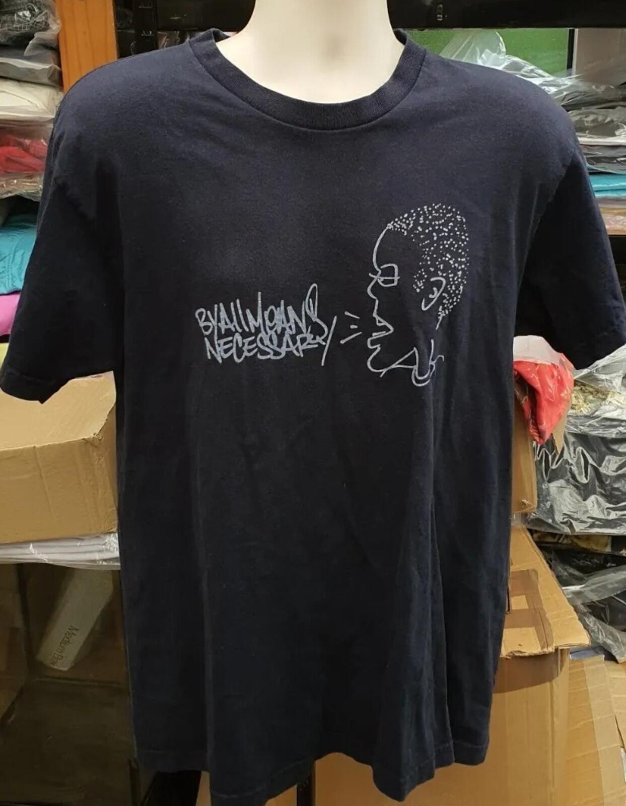 FW14 Supreme x KRS-One All Means tee navy T-shirt size L large box logo Rare