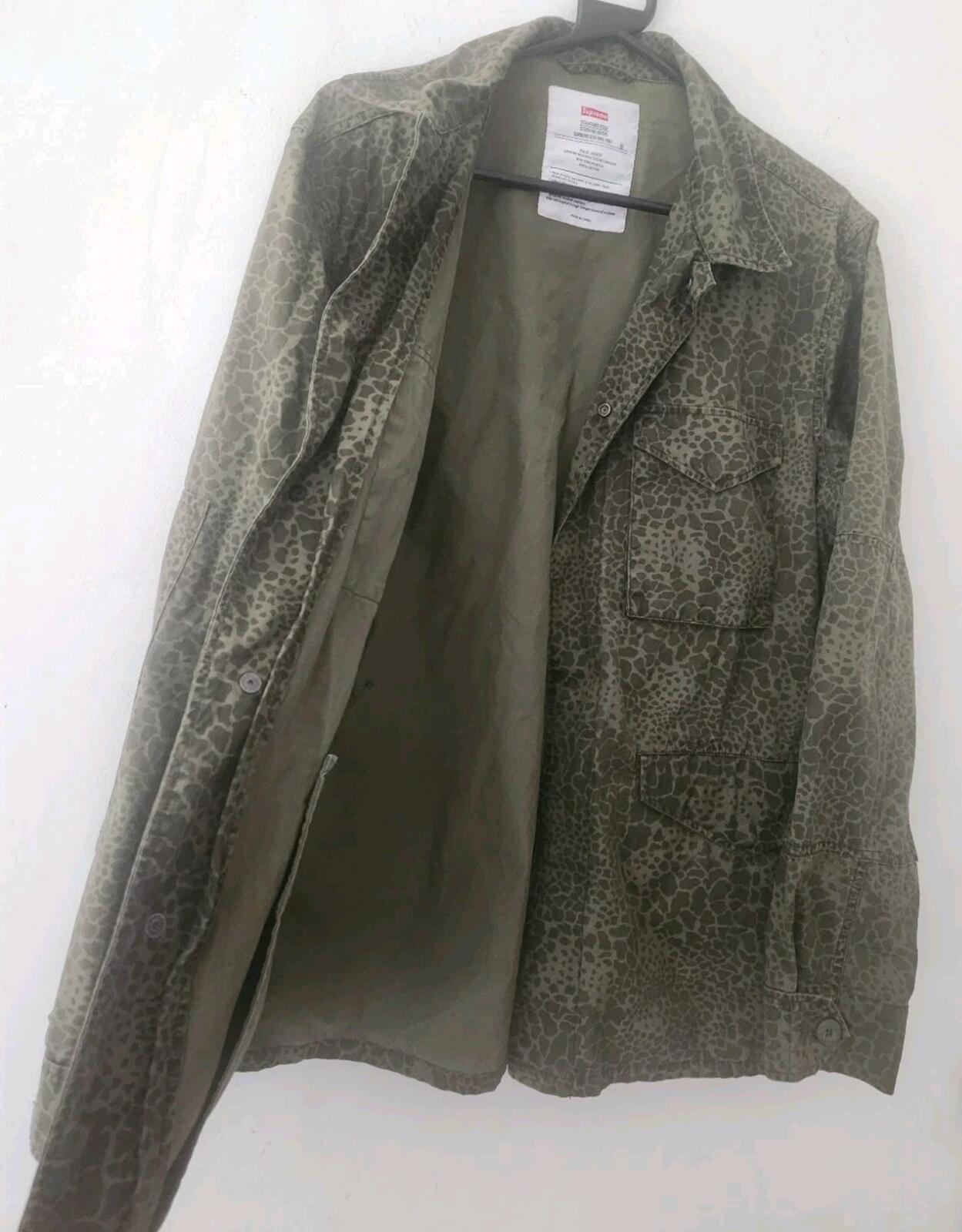 SS12 Supreme Field Jacket Giraffe Camo Vintage Rare Shirt 2012 Size L Large