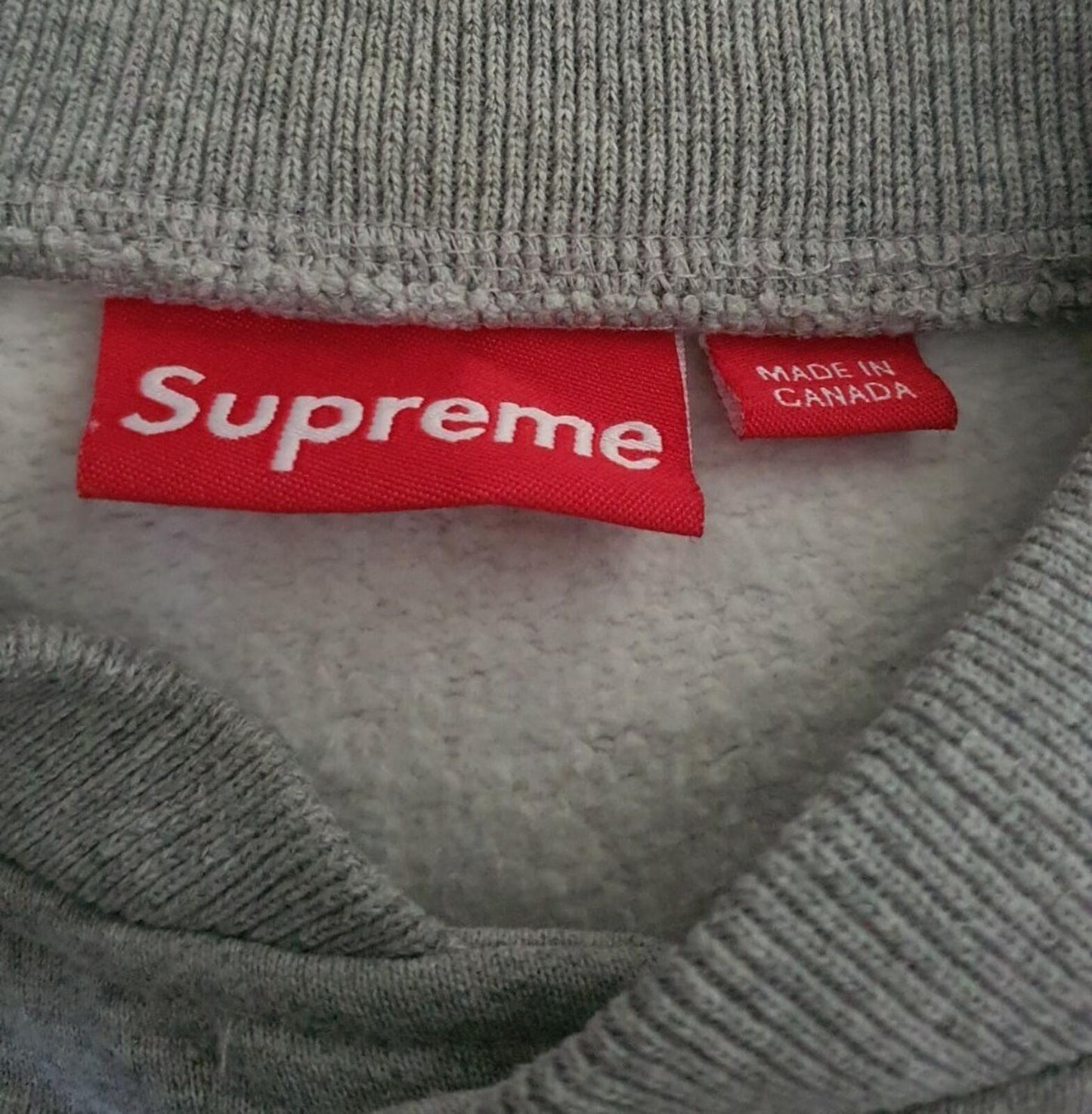 FW12 Supreme Snap Front Varsity Jacket Grey Size M