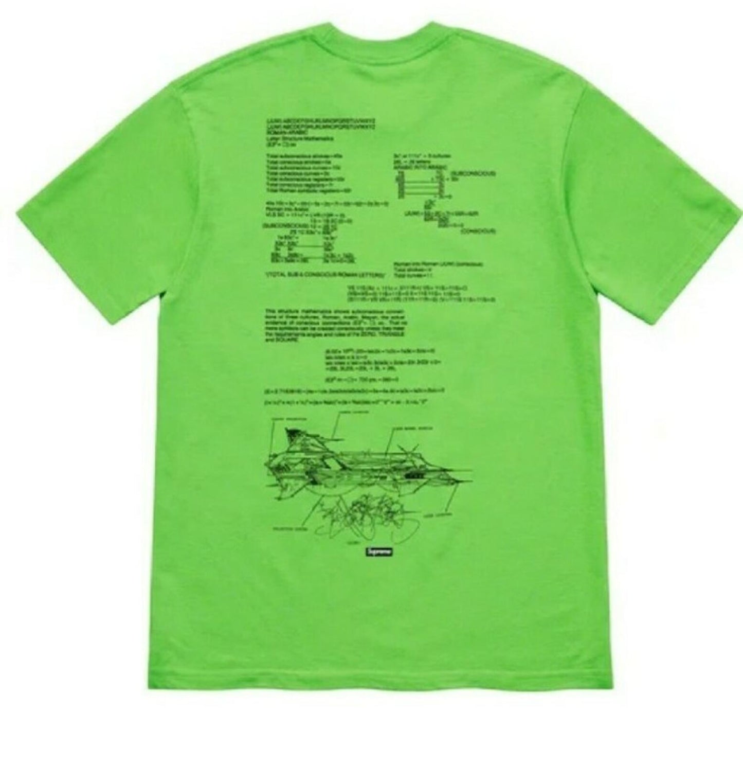 SS20 Supreme x Rammellzee green tee size L large T-shirt New and unopened