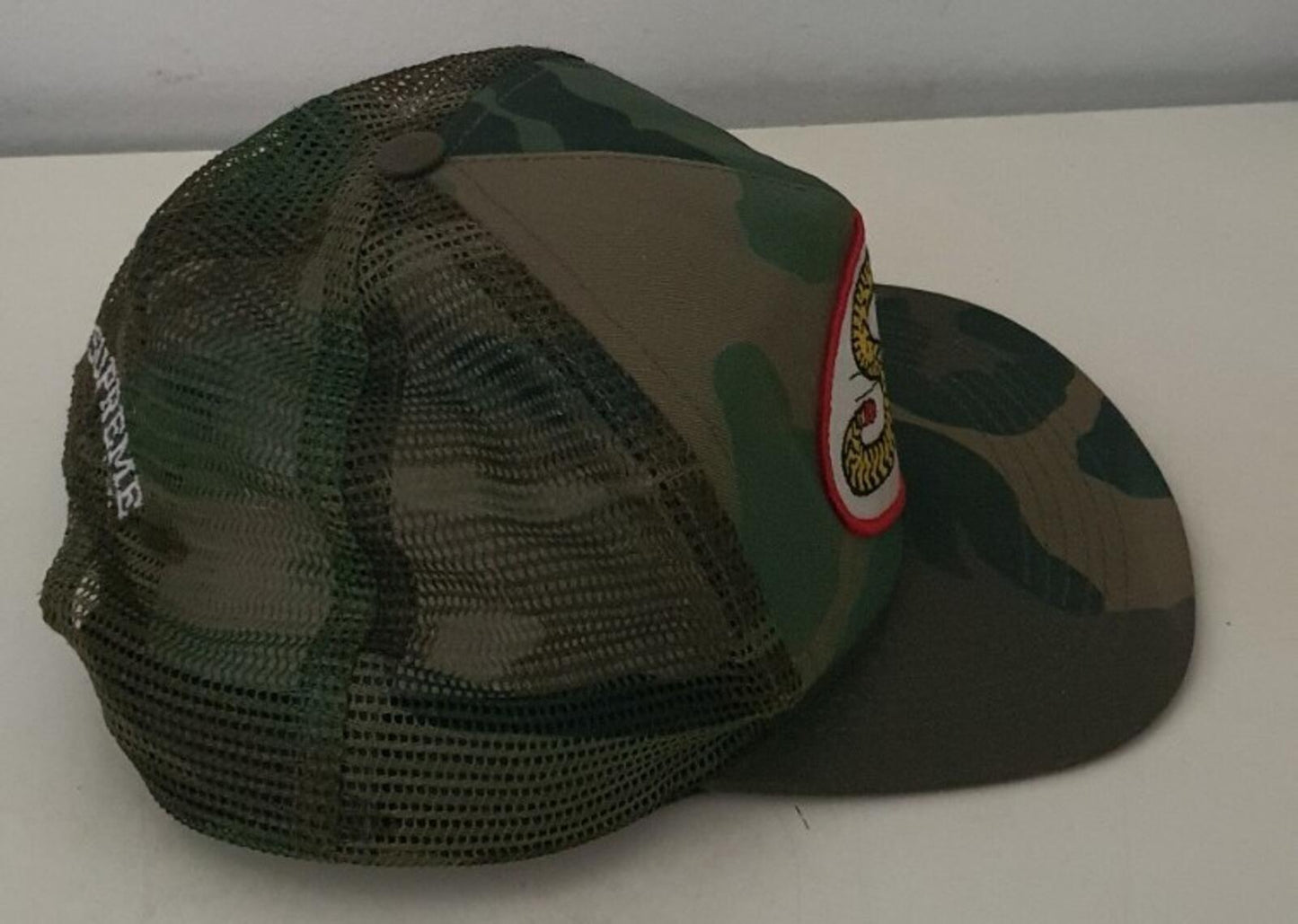 FW12 Supreme Sidewinder 5-panel Mesh Hat Woodland Camo Snake