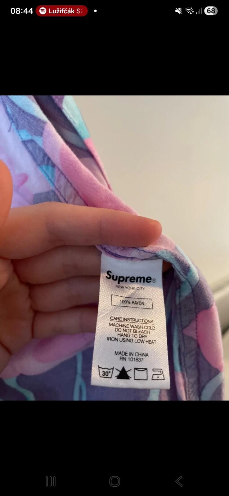 SS18 Supreme Lily Rayon Shirt Purple Size M