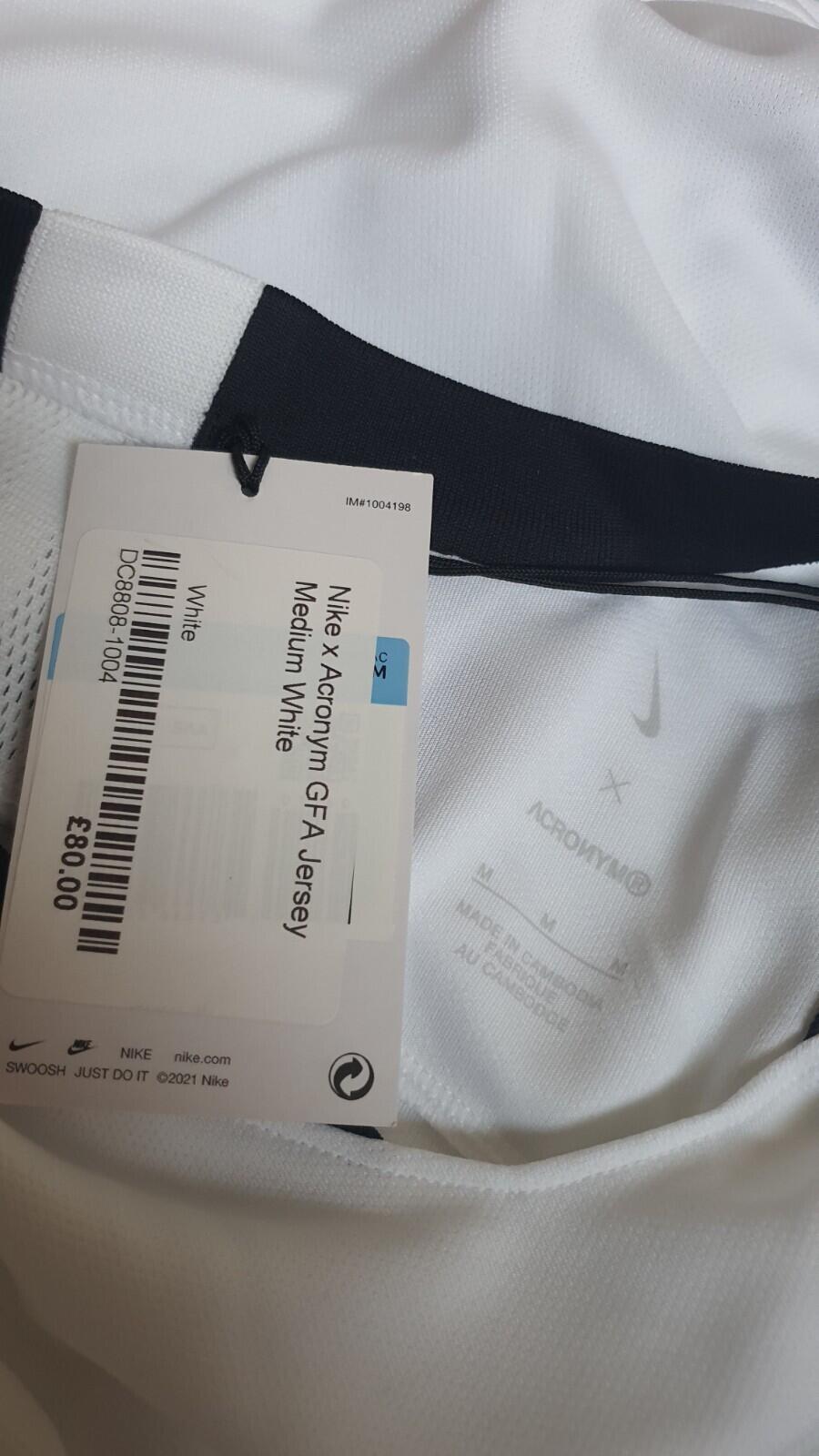 Nike x Acronym Stadium GFA Trikot T-Shirt Weiß Größe M