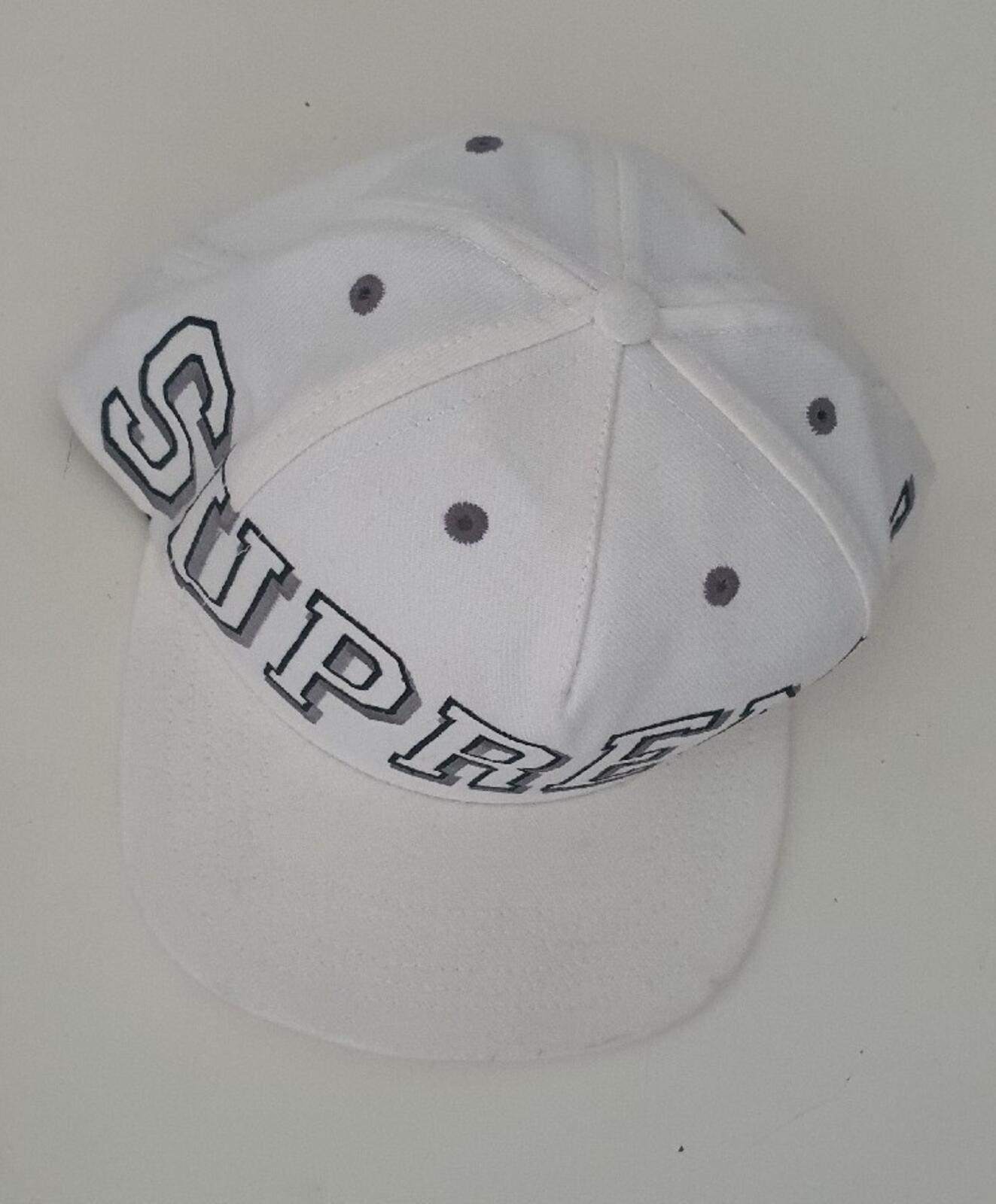 FW13 Supreme Banner 5-panel White Cap Big logo vintage hat ASAP ROCKY Rare 2013