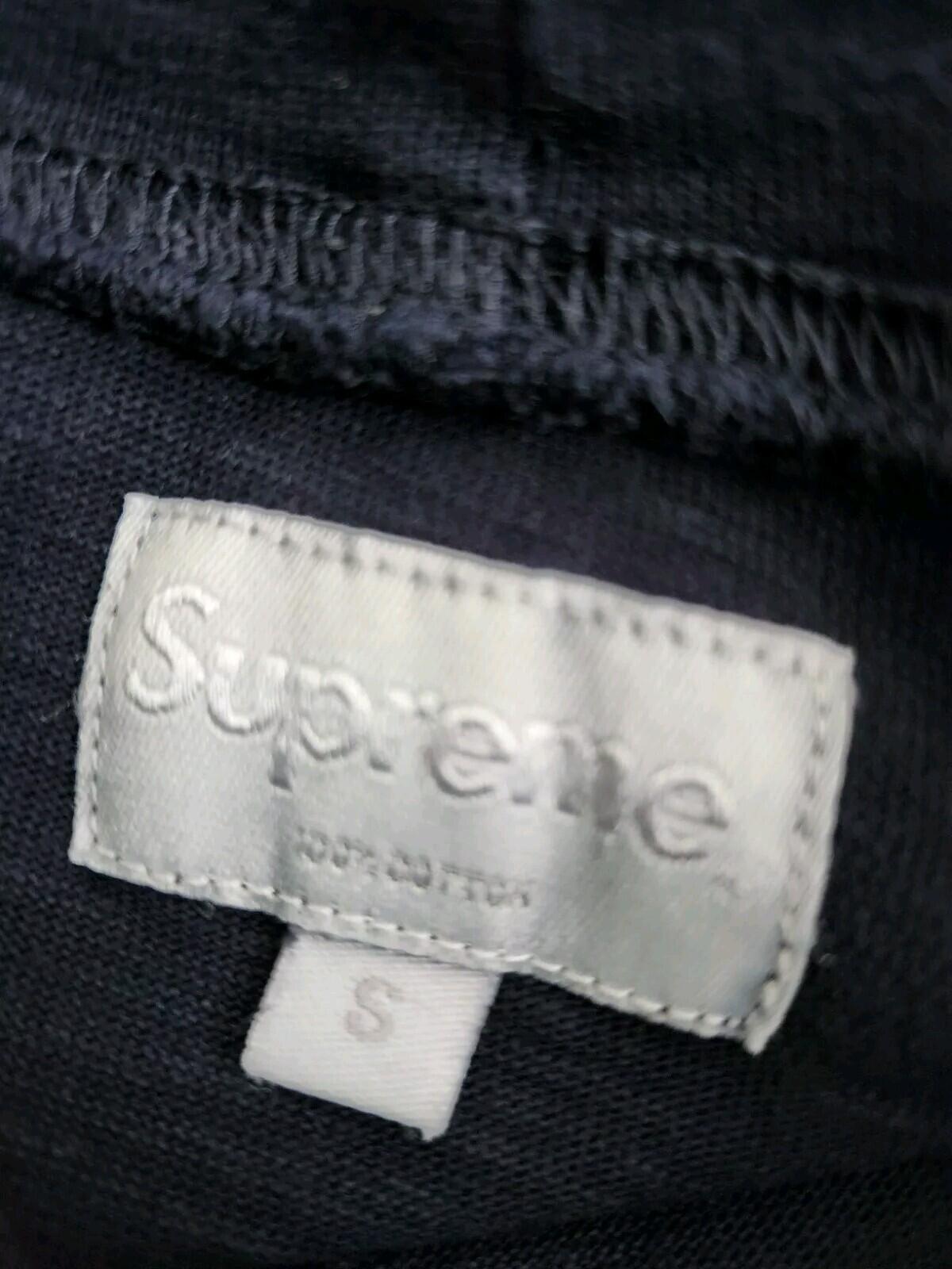 SS14 Supreme Athletic hooded L/S top navy Hoodie size S small long sleeve Rare