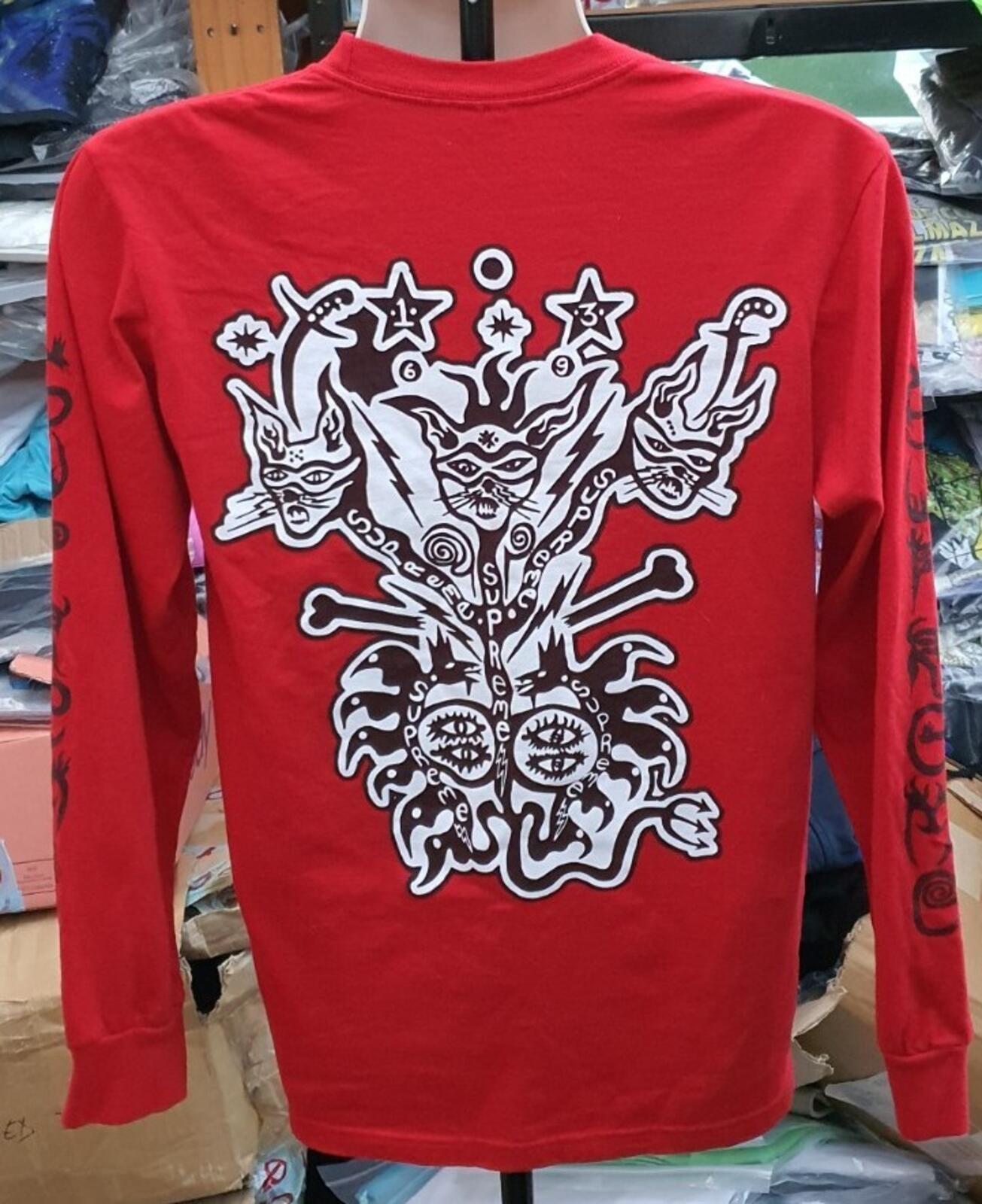 SS21 Supreme Clayton Patterson L/S Tee Red Size S