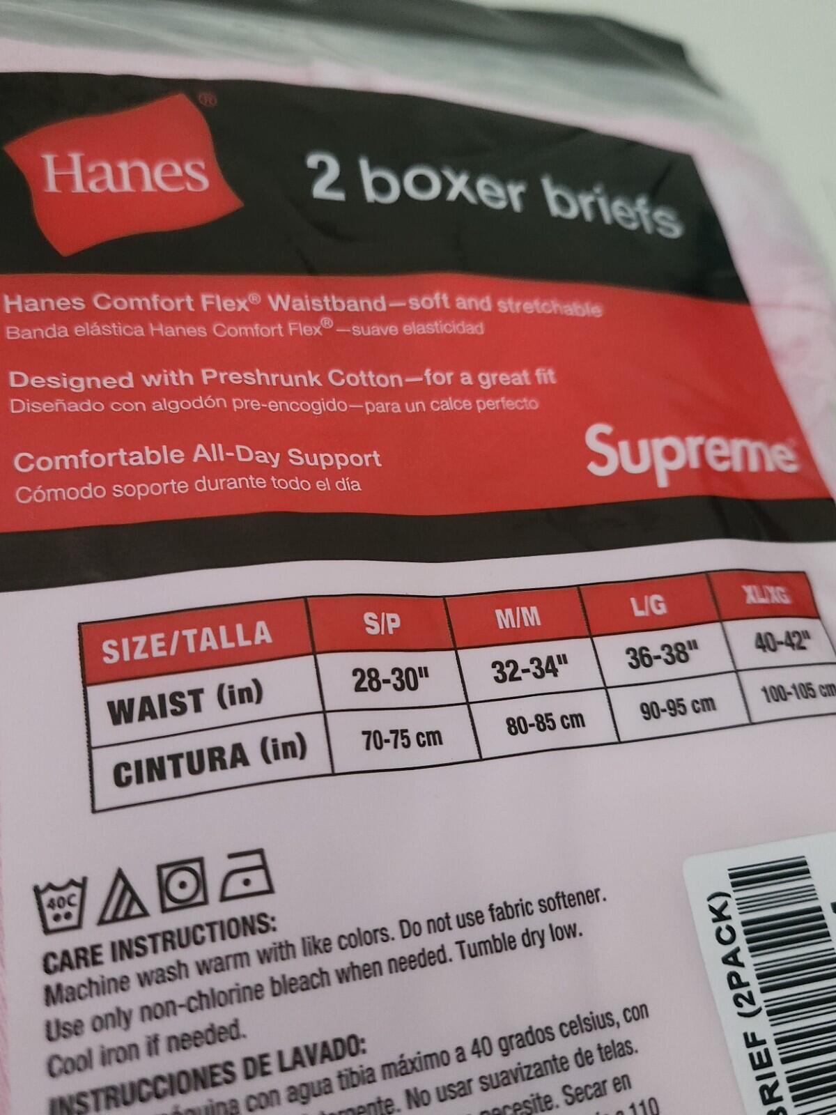FW21 Supreme Hanes pink boxer briefs (2pack) M Medium New And Unopened Underwear