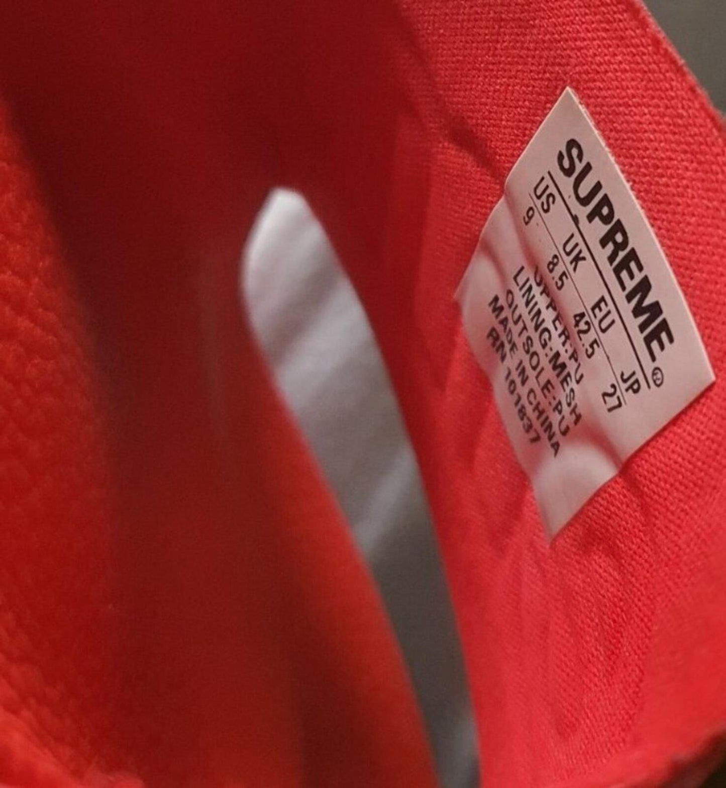 SS14 Supreme Sandalia Roja Talla UK 8 US 9 EUR 42.5