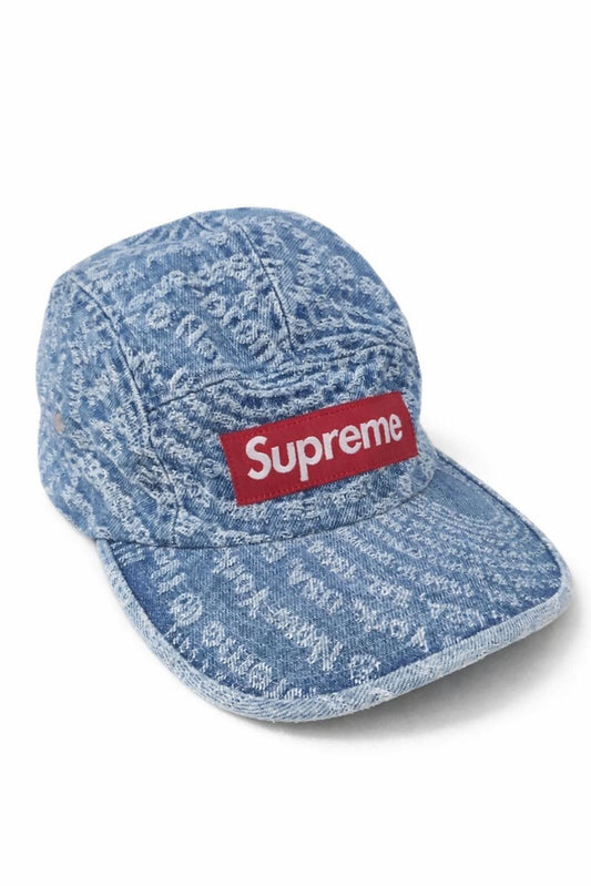 FW21 Supreme Circeles Jacquard Camp Cap Blue