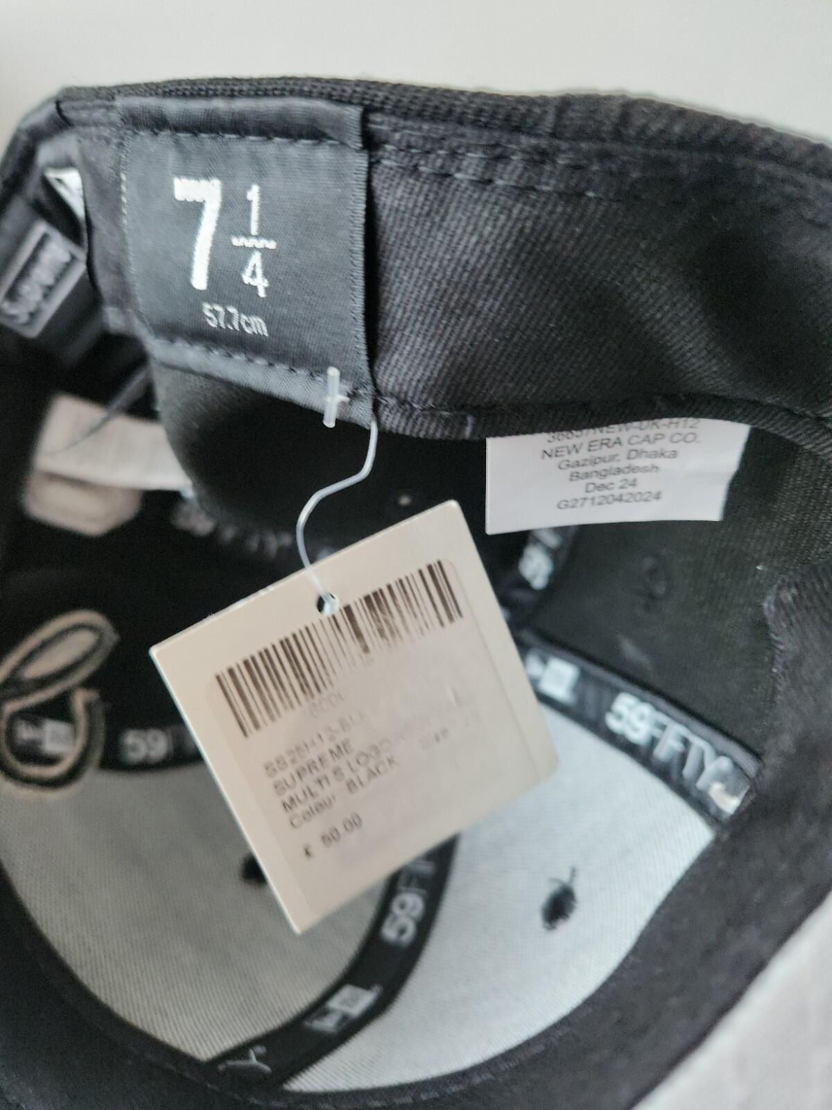 SS25 Supreme Multi S Logo New Era 59Fifty Fitted Cap Black 7 1/4