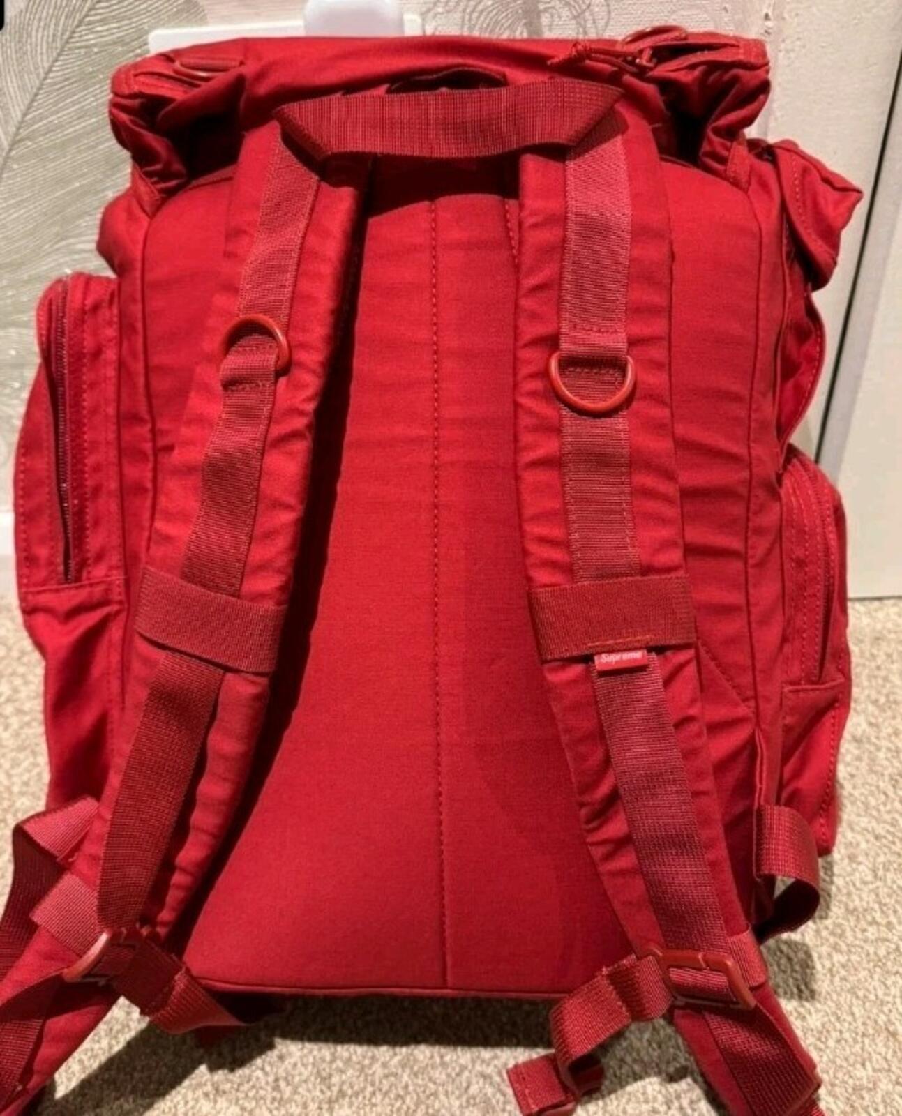 SS23 Supreme Field Backpack Bag Red Water Resistant