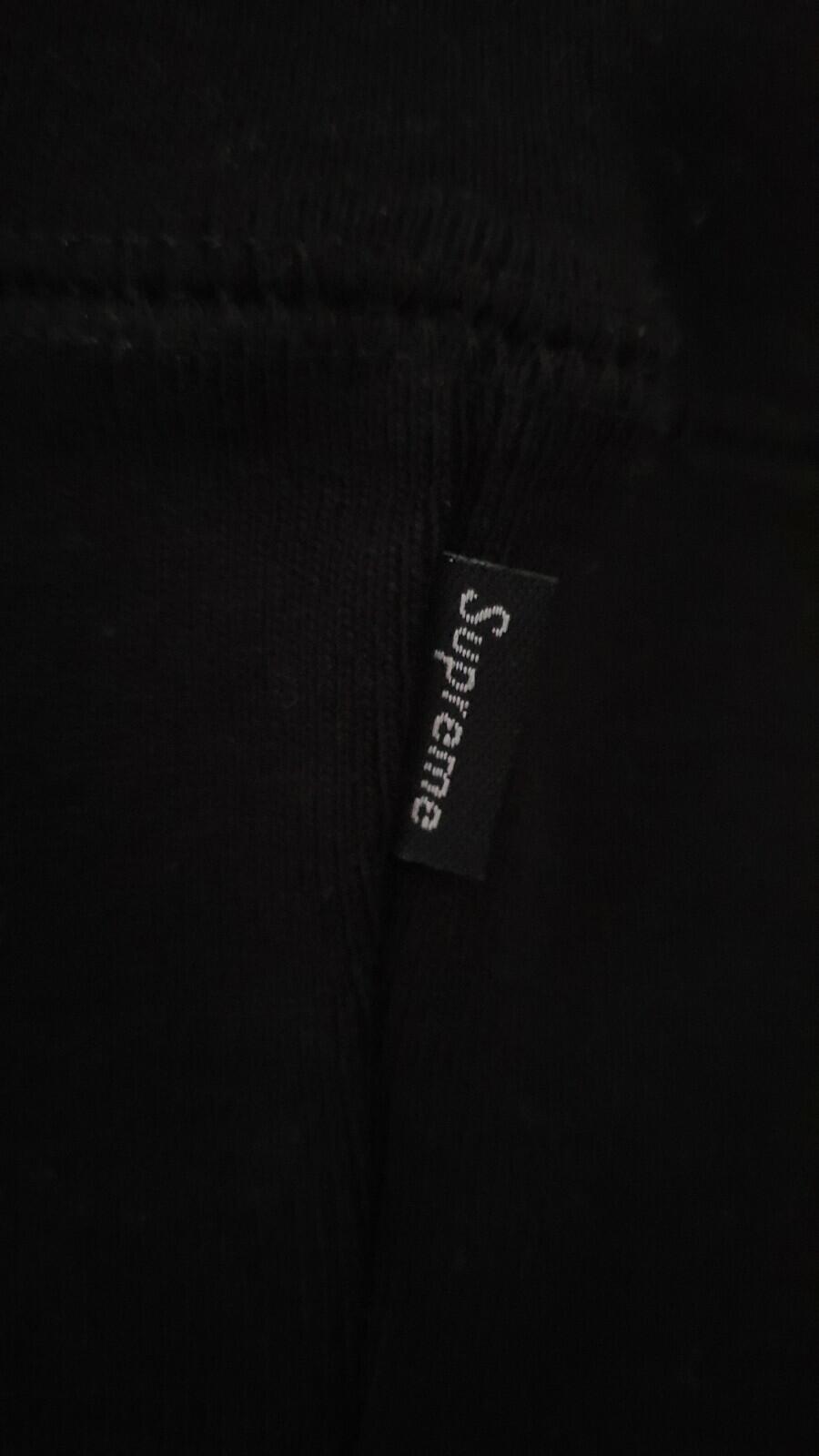 FW17 Supreme Box Logo hooded Sweatshirt black hoodie size M medium neon green